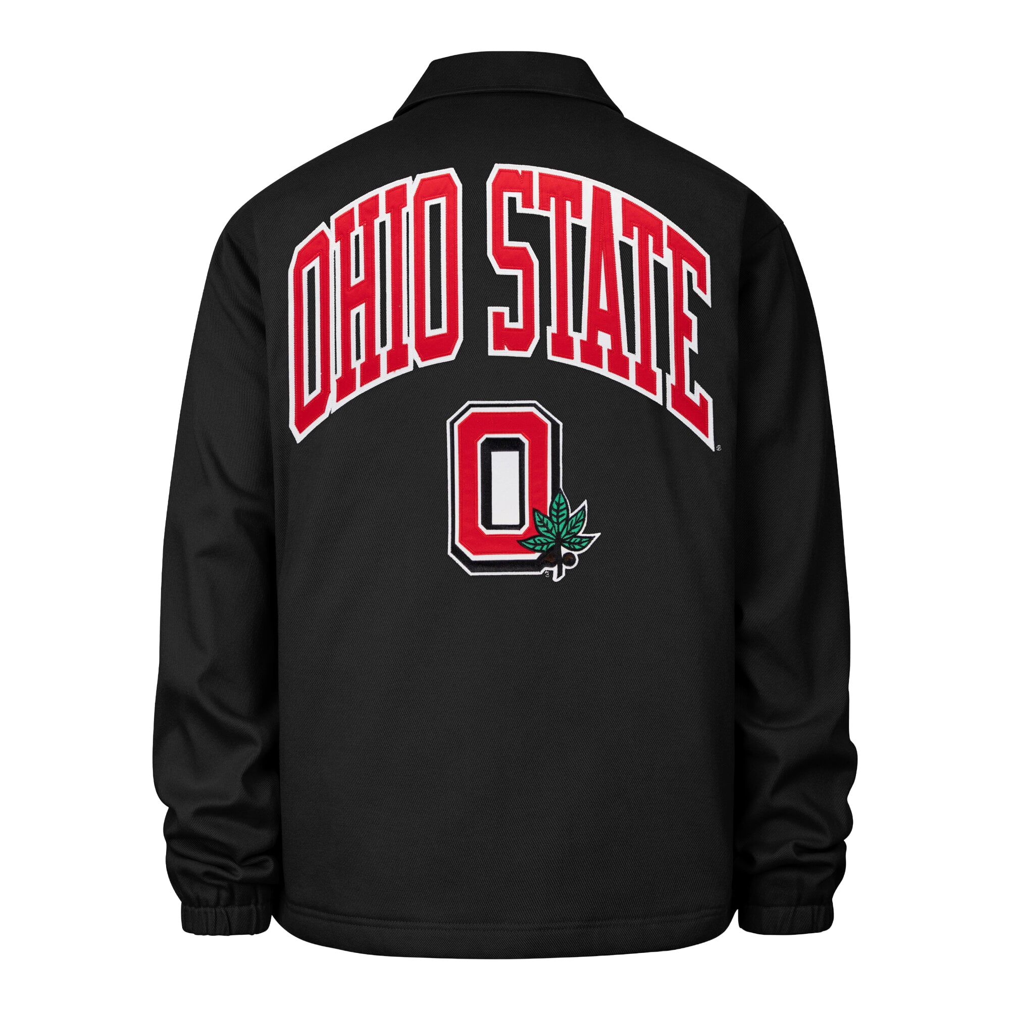 Men's '47 Black Ohio State Buckeyes Retread Full-Snap Coaches Jacket