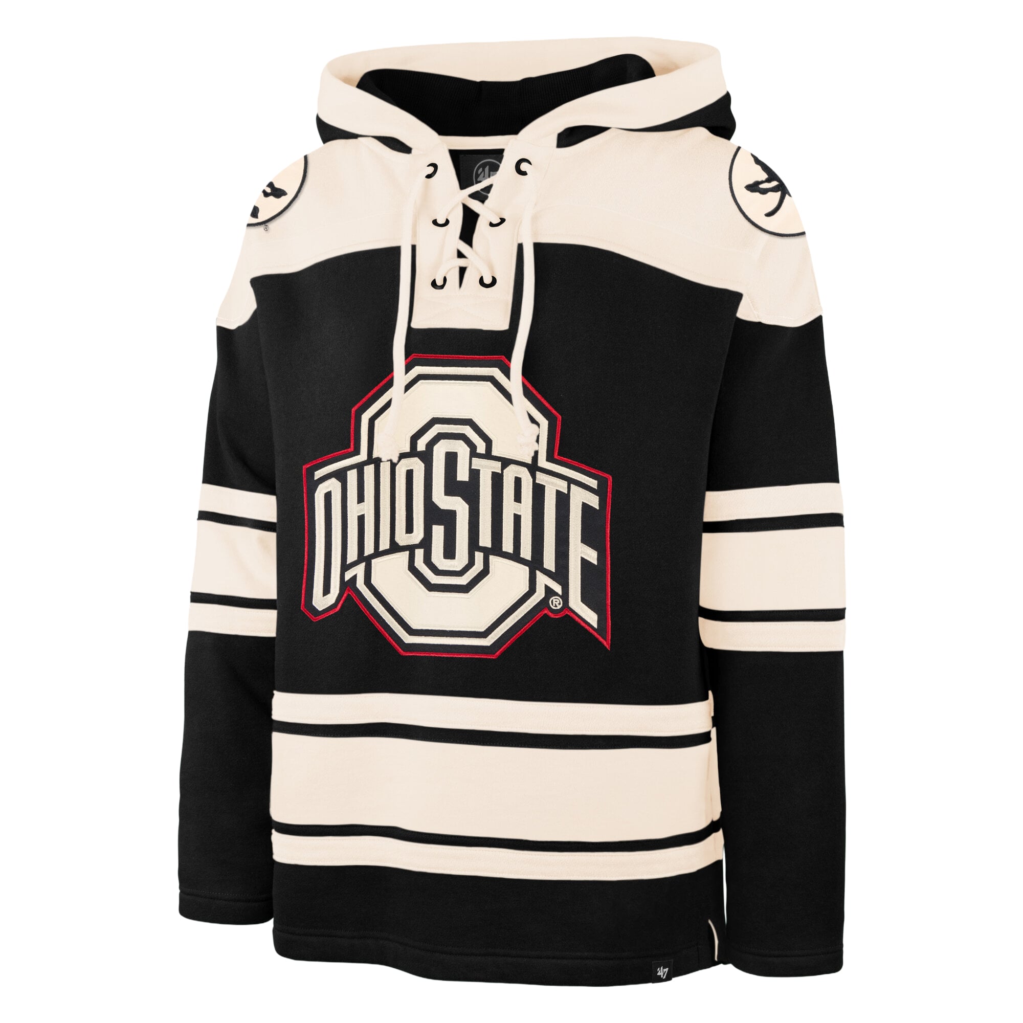 Men's '47 Black Ohio State Buckeyes Superior Lacer Hoodie