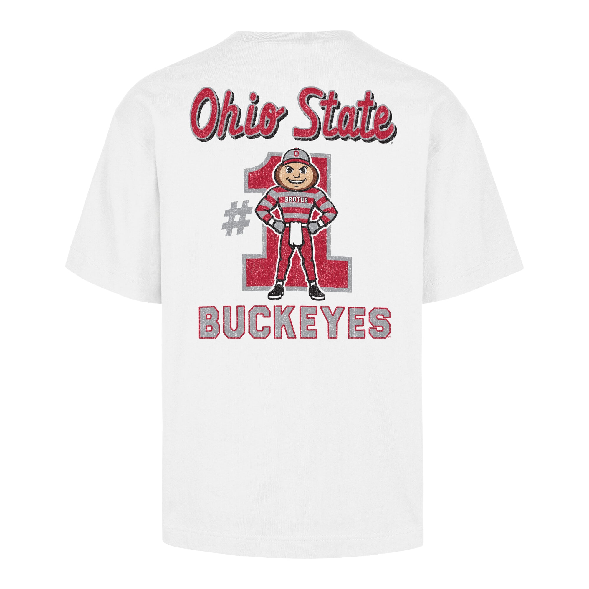 T-shirt homme blanc '47 Ohio State Buckeyes n° 1 Mascot Foundation