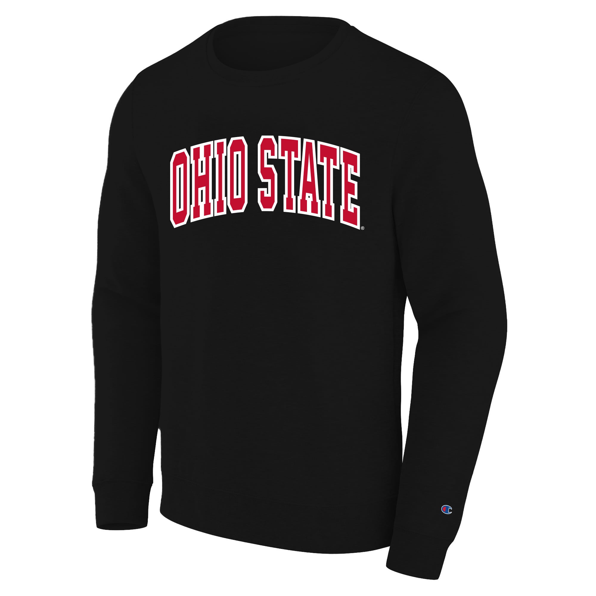 Men's Big and Tall Champion Black Ohio State Buckeyes Arch Applique Sweatshirt