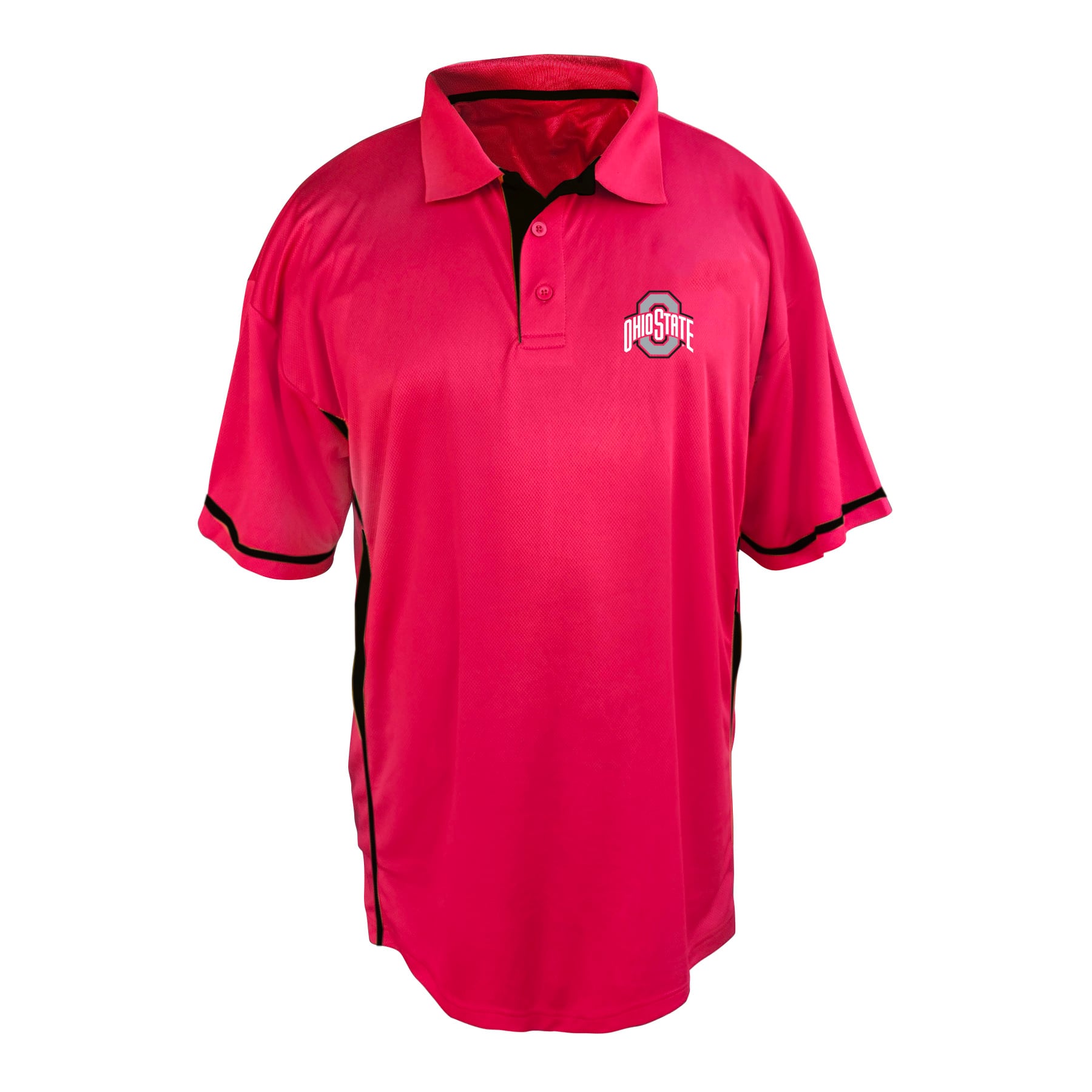 Men's Big and Tall Profile Scarlet Ohio State Buckeyes Color Block Panel Polo