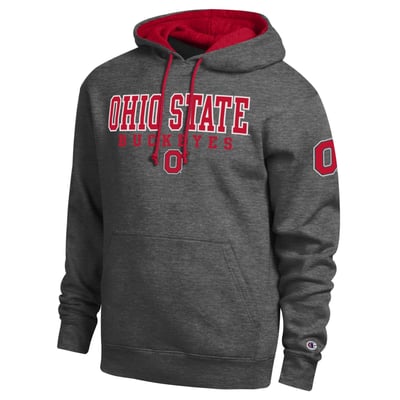  Ohio State Buckeyes Champion Contrast Hoodie - Charcoal