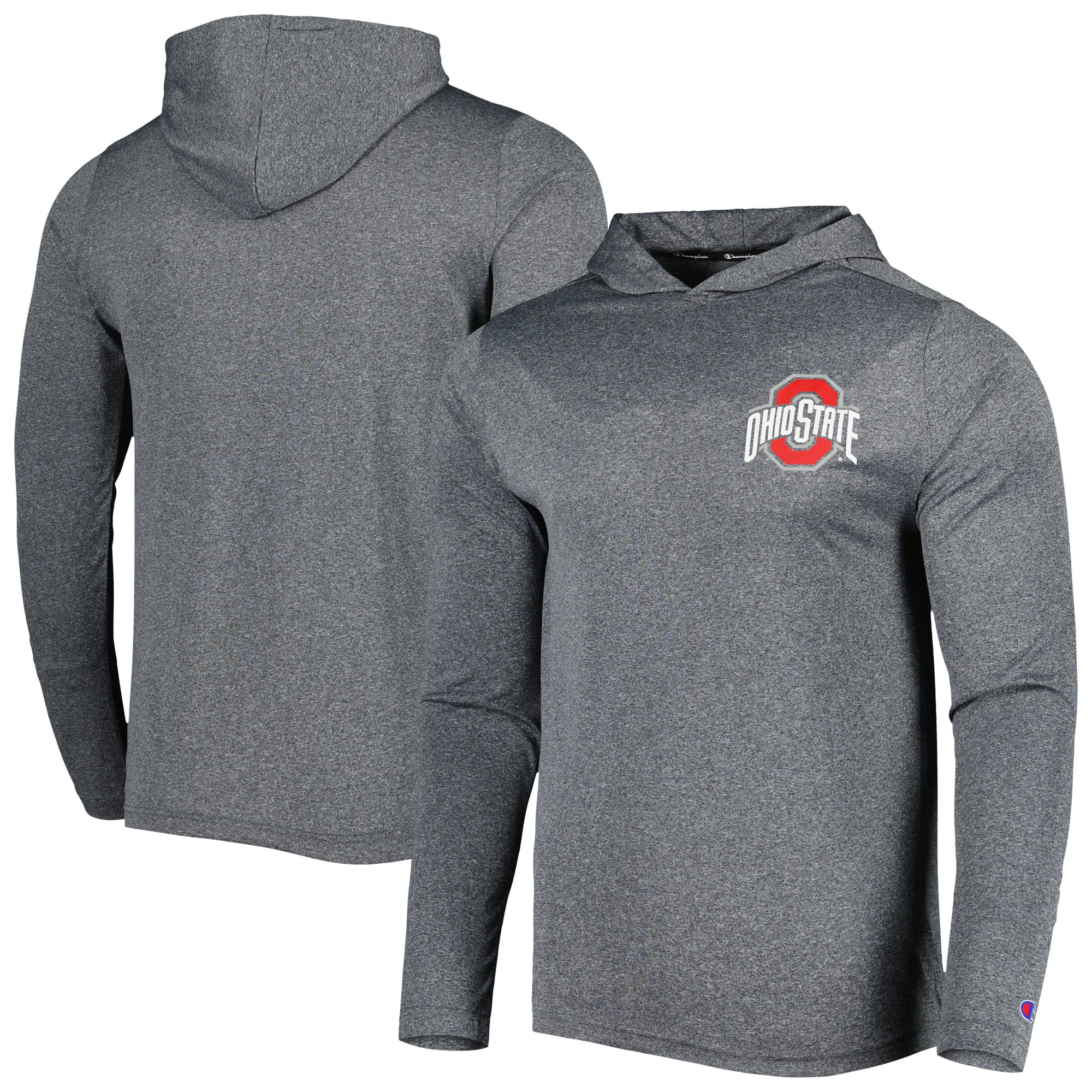 Ohio State Buckeyes Champion Hoodie Long Sleeve T-Shirt - Gray
