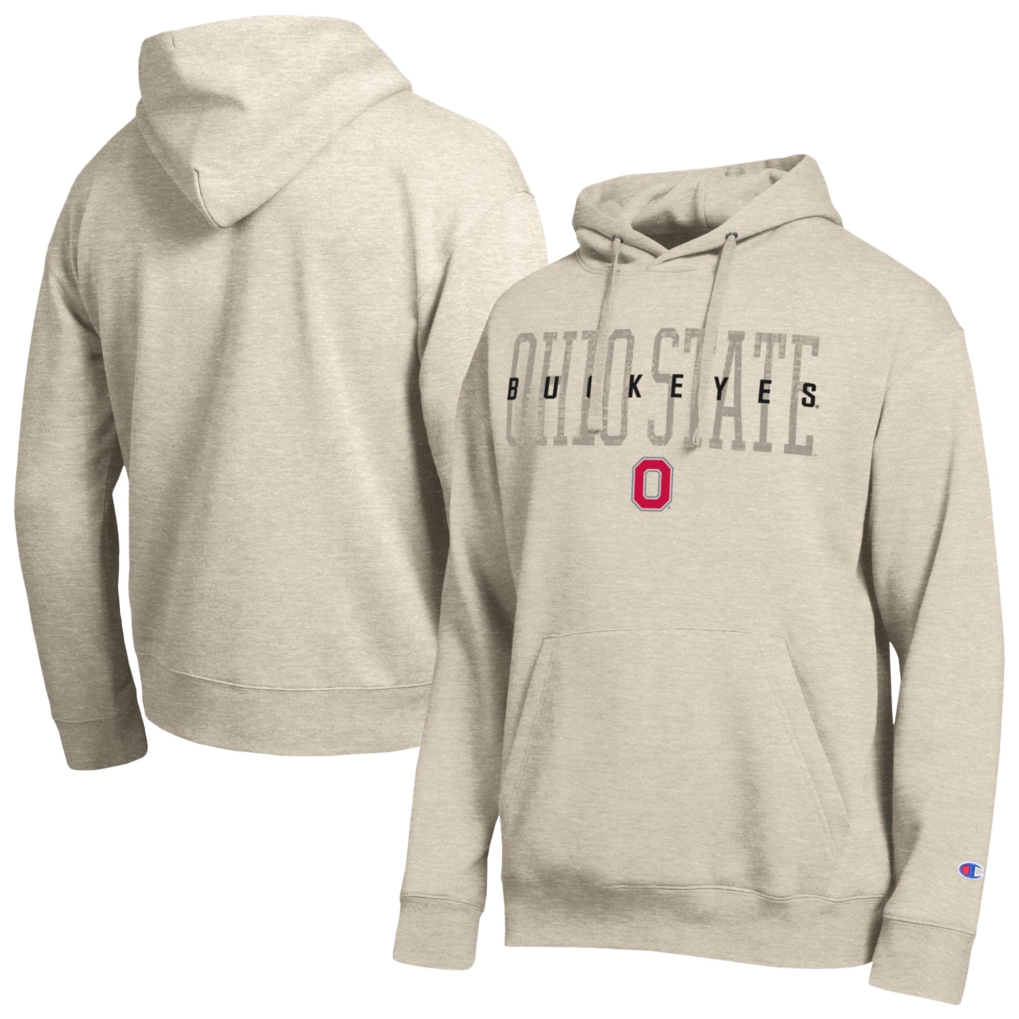 Men's Champion  Oatmeal Ohio State Buckeyes All-Star Neutral Stack Hoodie