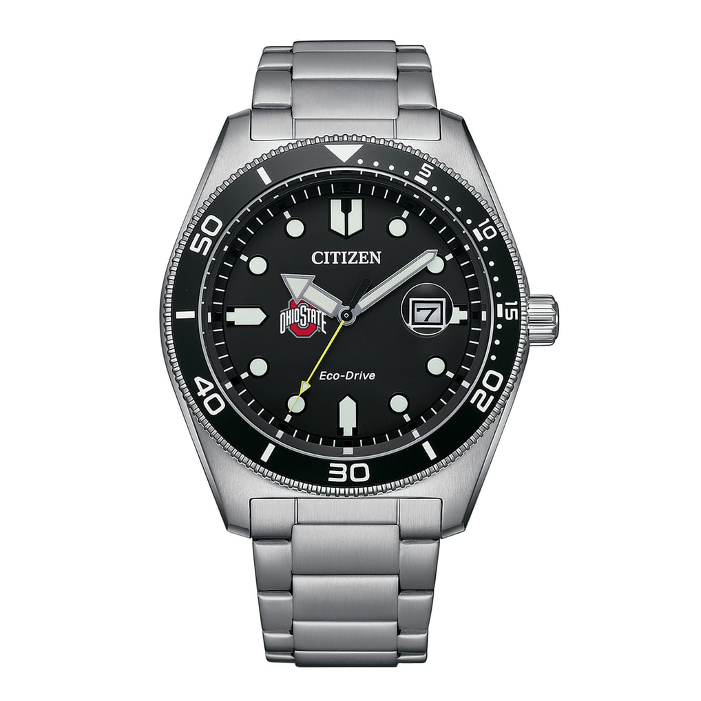 574 Code Battery Ohio State Buckeyes Citizen Watch Eco-Drive Sport Casual Stainless ...