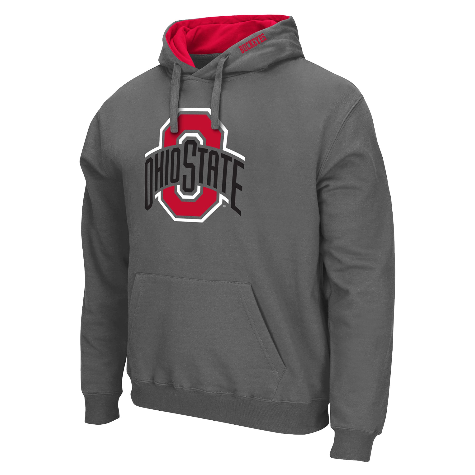 Men's Colosseum Scarlet Ohio State Buckeyes Arch & Logo 3.0 Pullover Hoodie