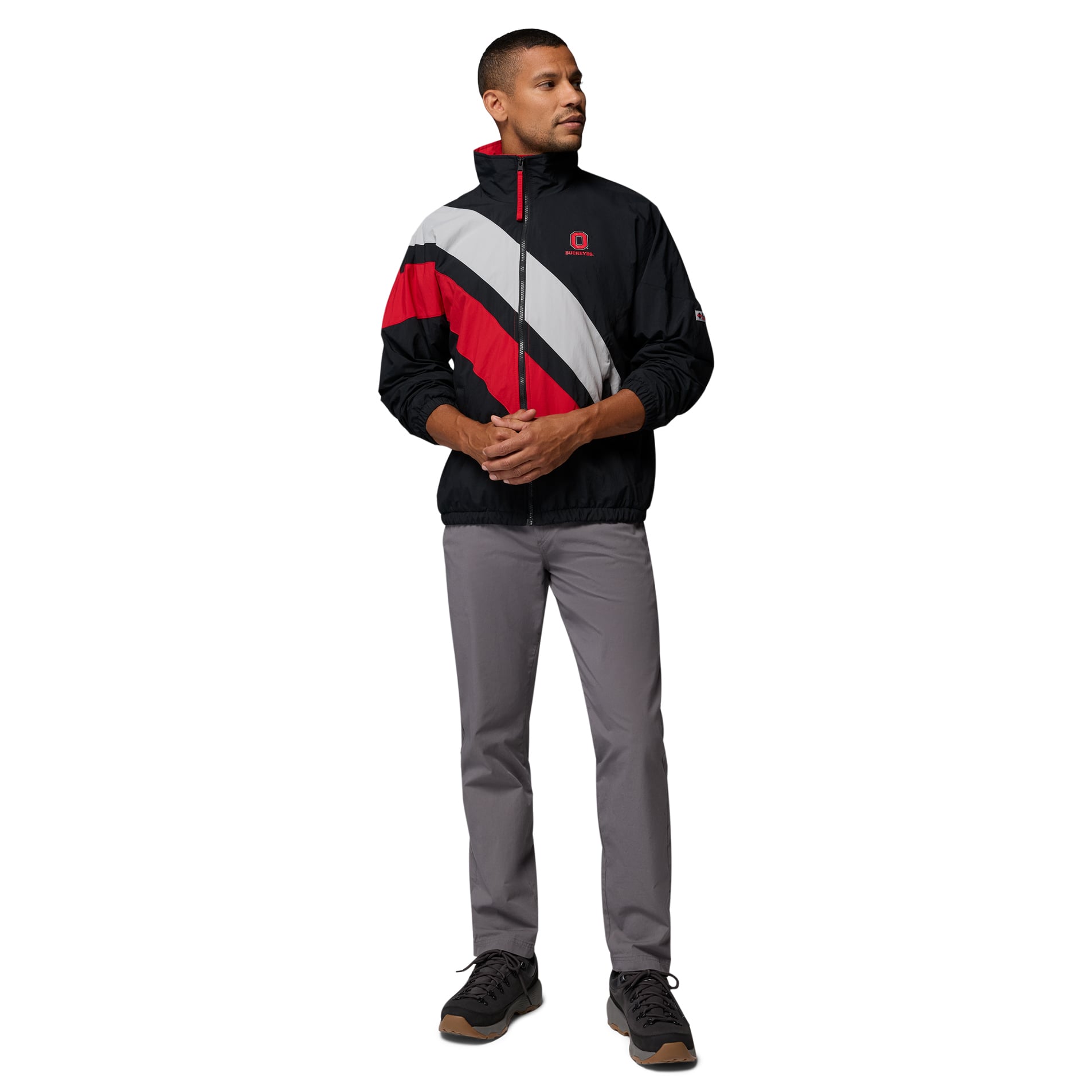 Men's Columbia Black Ohio State Buckeyes Reventure Full-Zip Windbreaker Omni-Shield Jacket