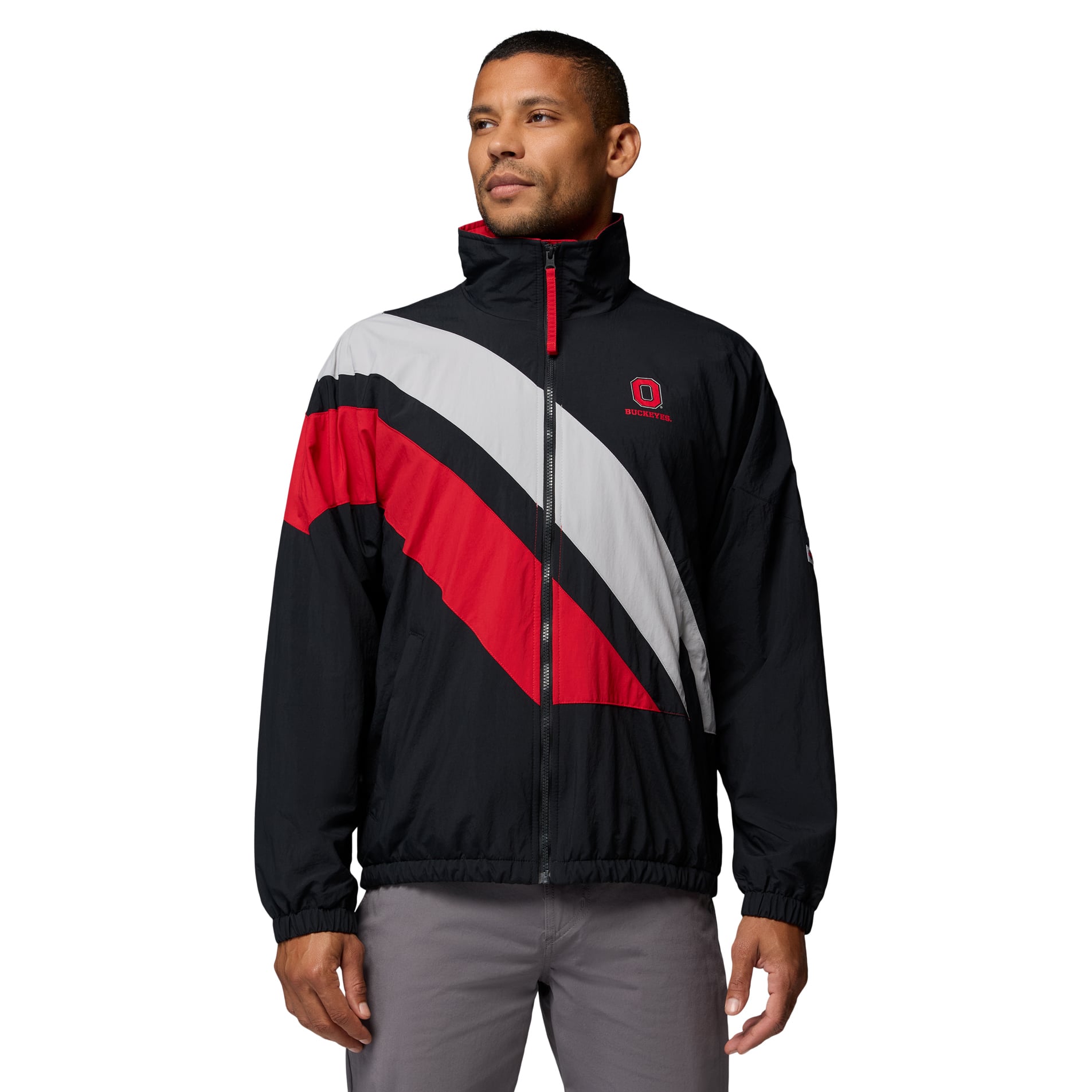Men's Columbia Black Ohio State Buckeyes Reventure Full-Zip Windbreaker Omni-Shield Jacket