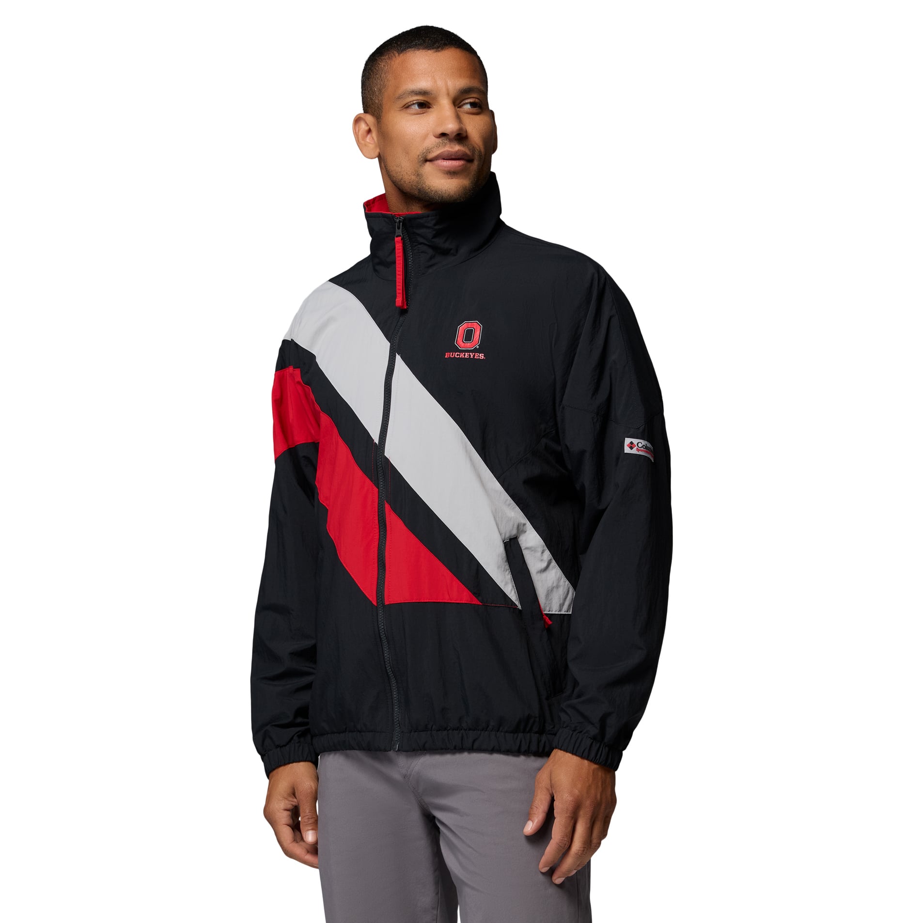 Men's Columbia Black Ohio State Buckeyes Reventure Full-Zip Windbreaker Omni-Shield Jacket