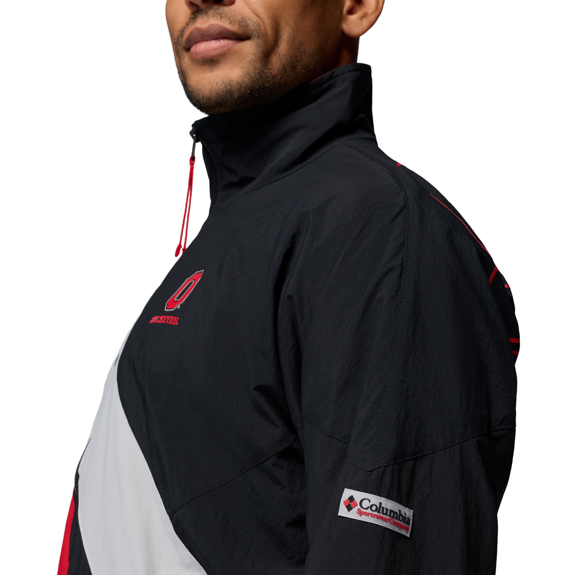 Men's Columbia Black Ohio State Buckeyes Reventure Full-Zip Windbreaker Omni-Shield Jacket