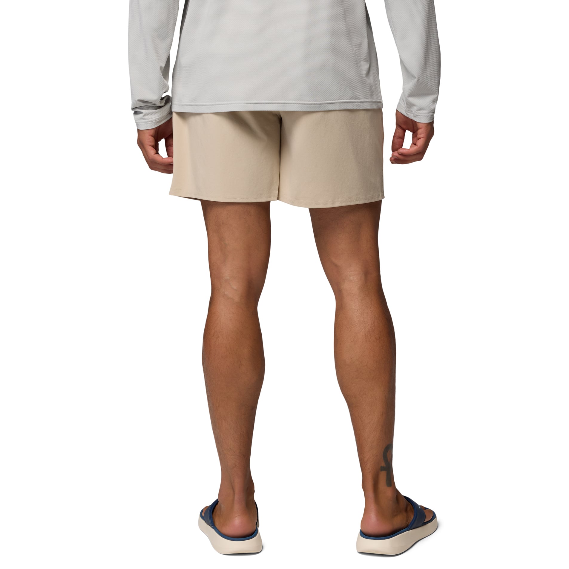 Men's Columbia Natural Ohio State Buckeyes PFG Terminal Roamer™ Omni-Shade™ Stretch Shorts