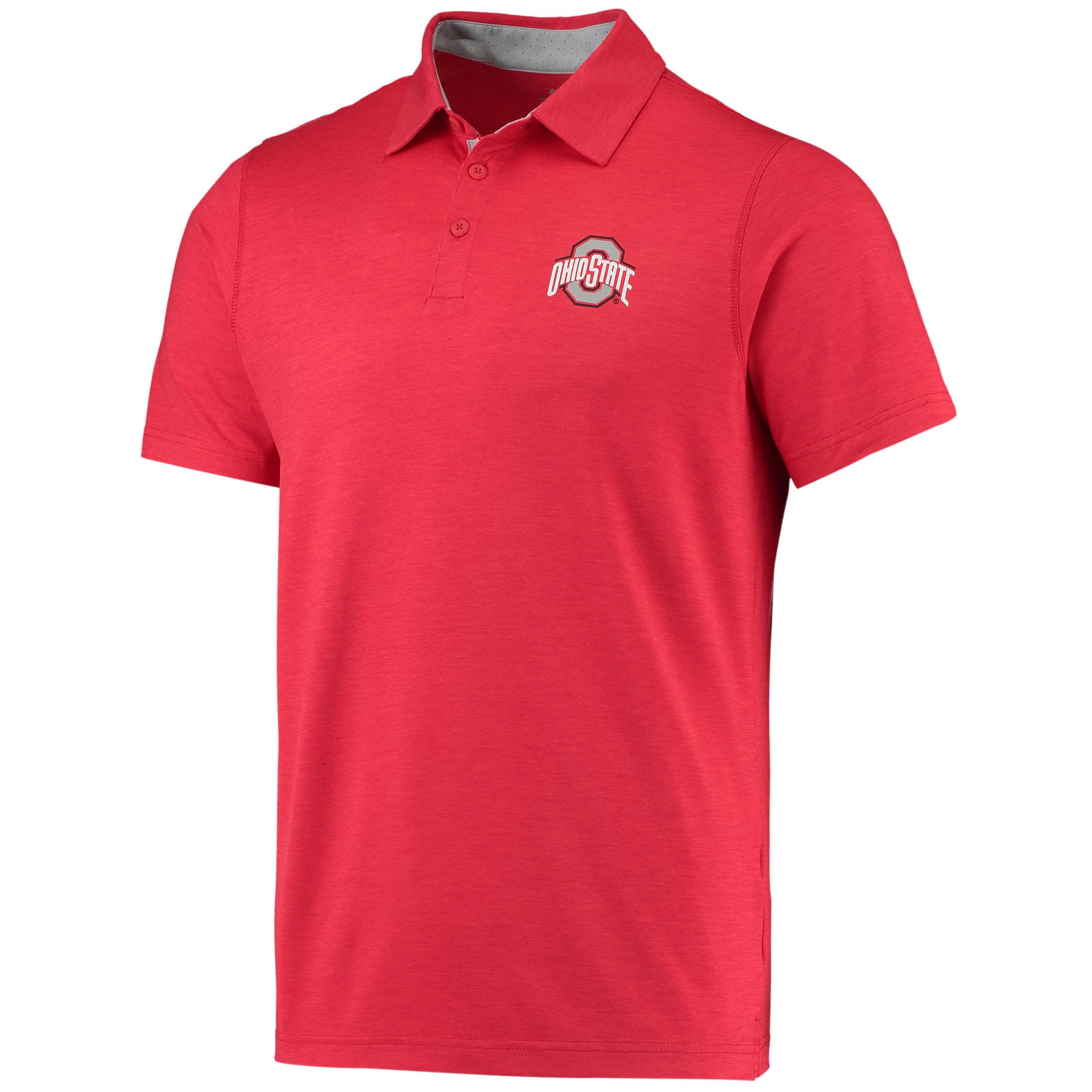 Men's Columbia Scarlet Ohio State Buckeyes Trail Omni-Shade Polo
