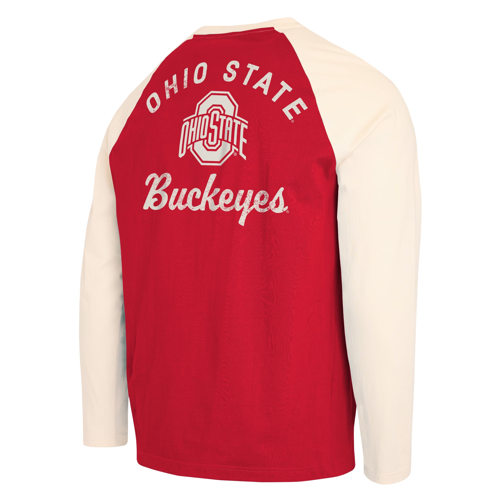 Men's Darius Rucker Collection by Fanatics Scarlet/Cream Ohio State Buckeyes Henley Long Sleeve T-Shirt