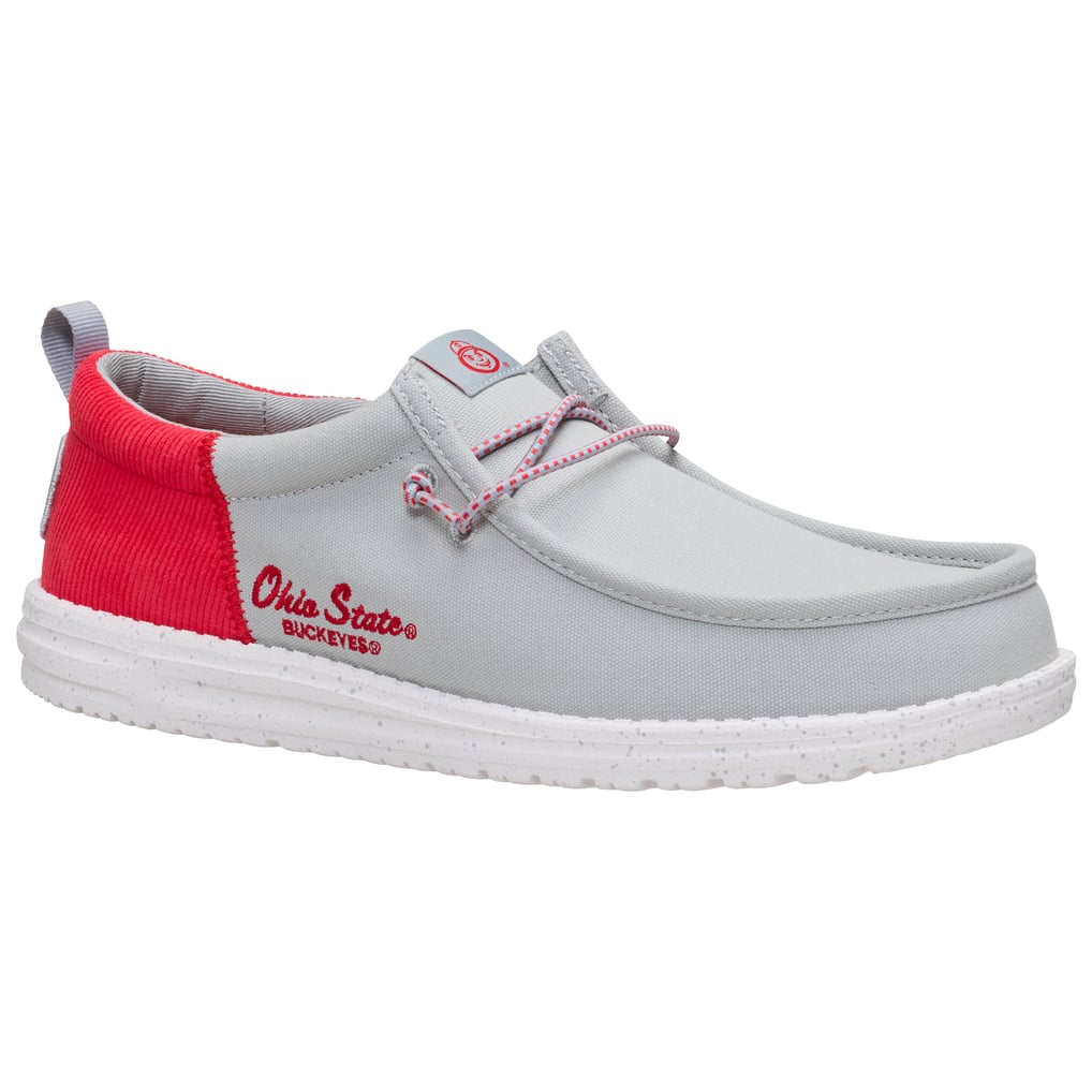 Hey Dude Gray Slip-On Shoes with Red Patterned Trim Hey Dude Men main image 3