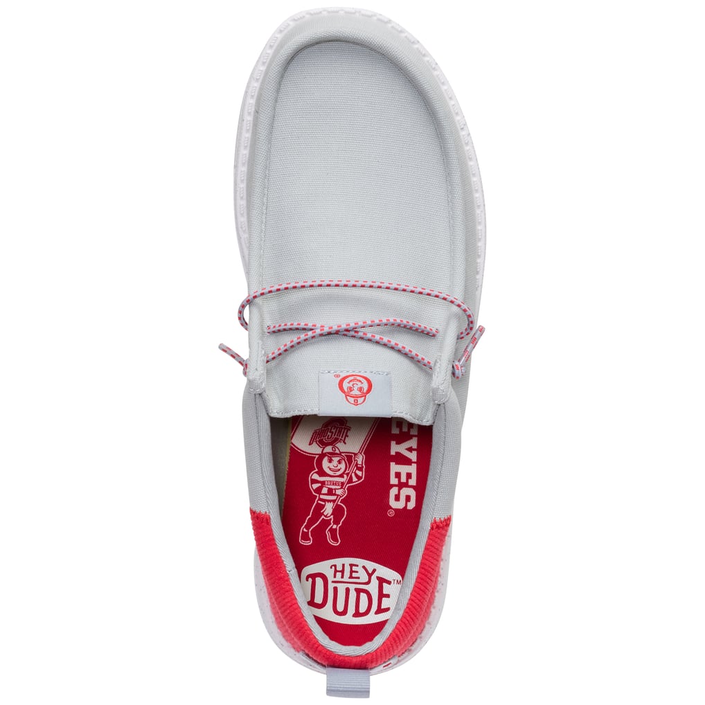 Hey Dude Gray Slip-On Shoes with Red Patterned Trim Hey Dude Men main image 2