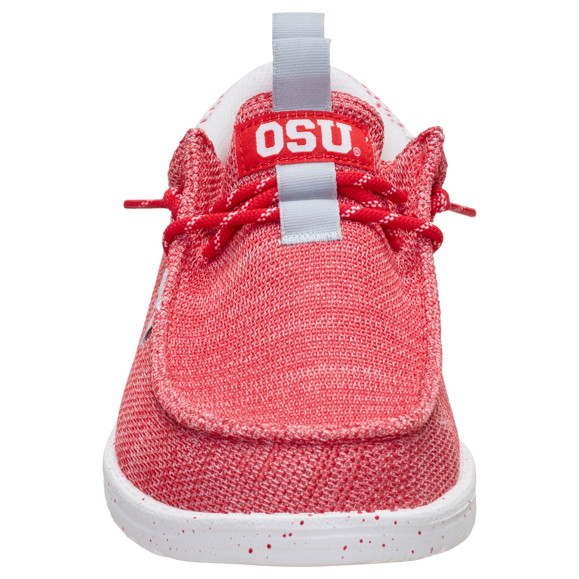 Men's Hey Dude Scarlet Ohio State Buckeyes Wally Stretch Sox Shoes