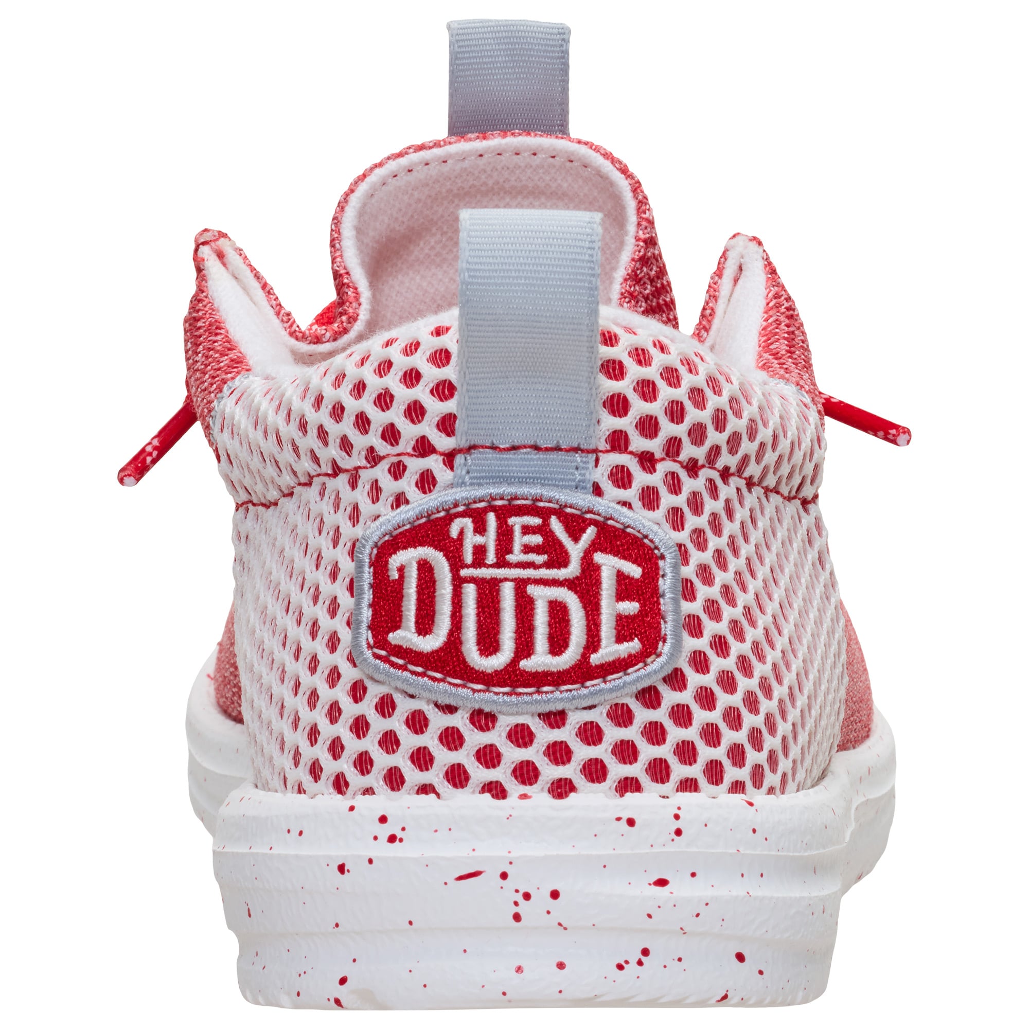 Men's Hey Dude Scarlet Ohio State Buckeyes Wally Stretch Sox Shoes