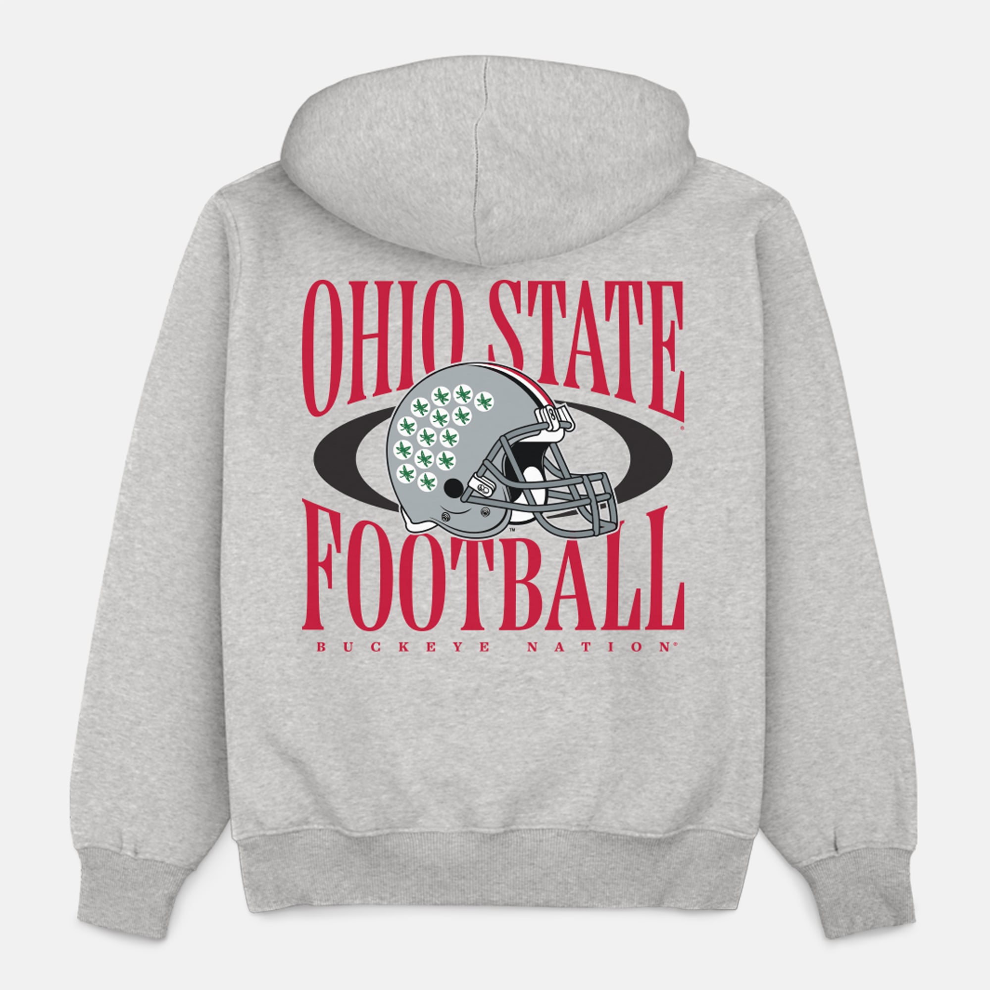 Sweat à capuche épais gris domicile pour homme des Ohio State Buckeyes (football américain).