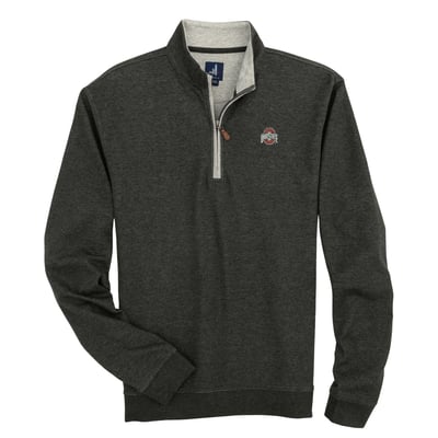  Ohio State Buckeyes johnnie-O Sully Tri-Blend Quarter-Zip Pullover - Black