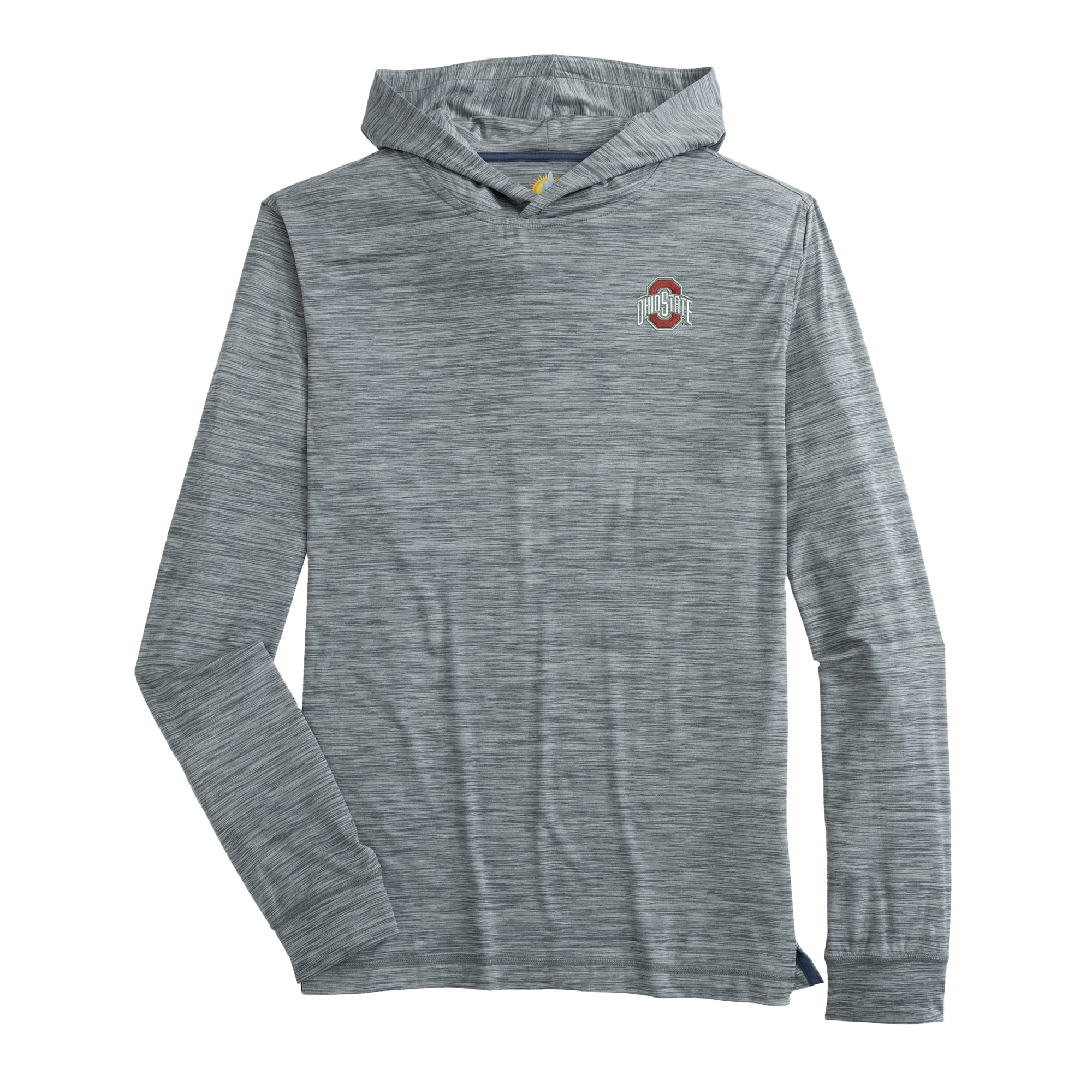 T-shirt à capuche manches longues pour homme johnnie-O Heather Black Ohio State Buckeyes Talon