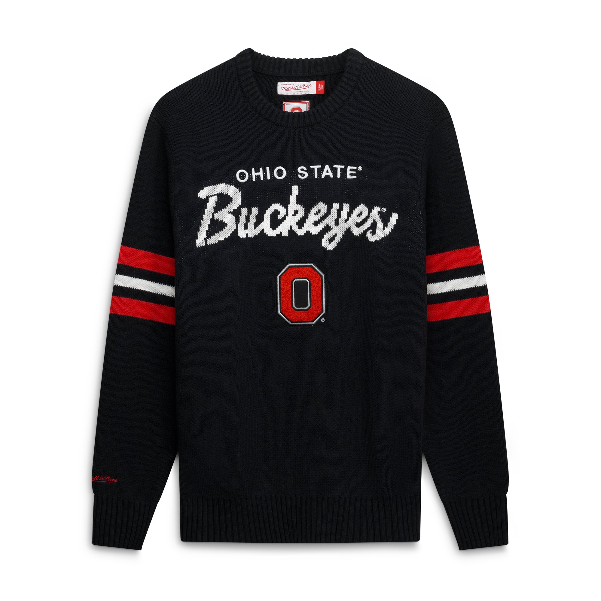 Men's Mitchell & Ness Black Ohio State Buckeyes Head Coach Sweater