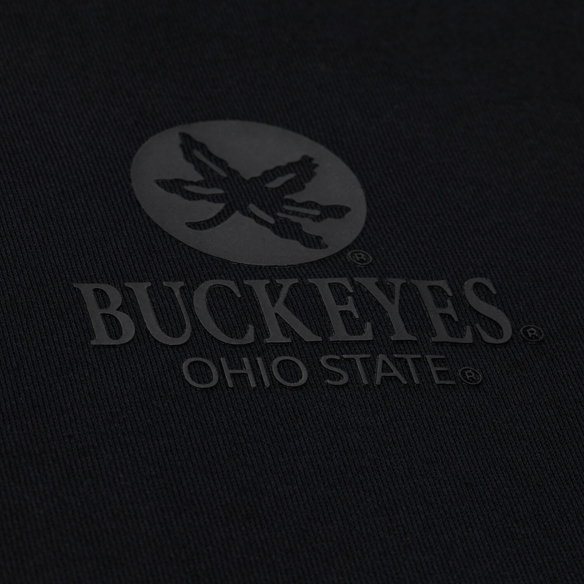 Men's Mitchell & Ness  Black Ohio State Buckeyes Monochrome Icon Fleece Hoodie