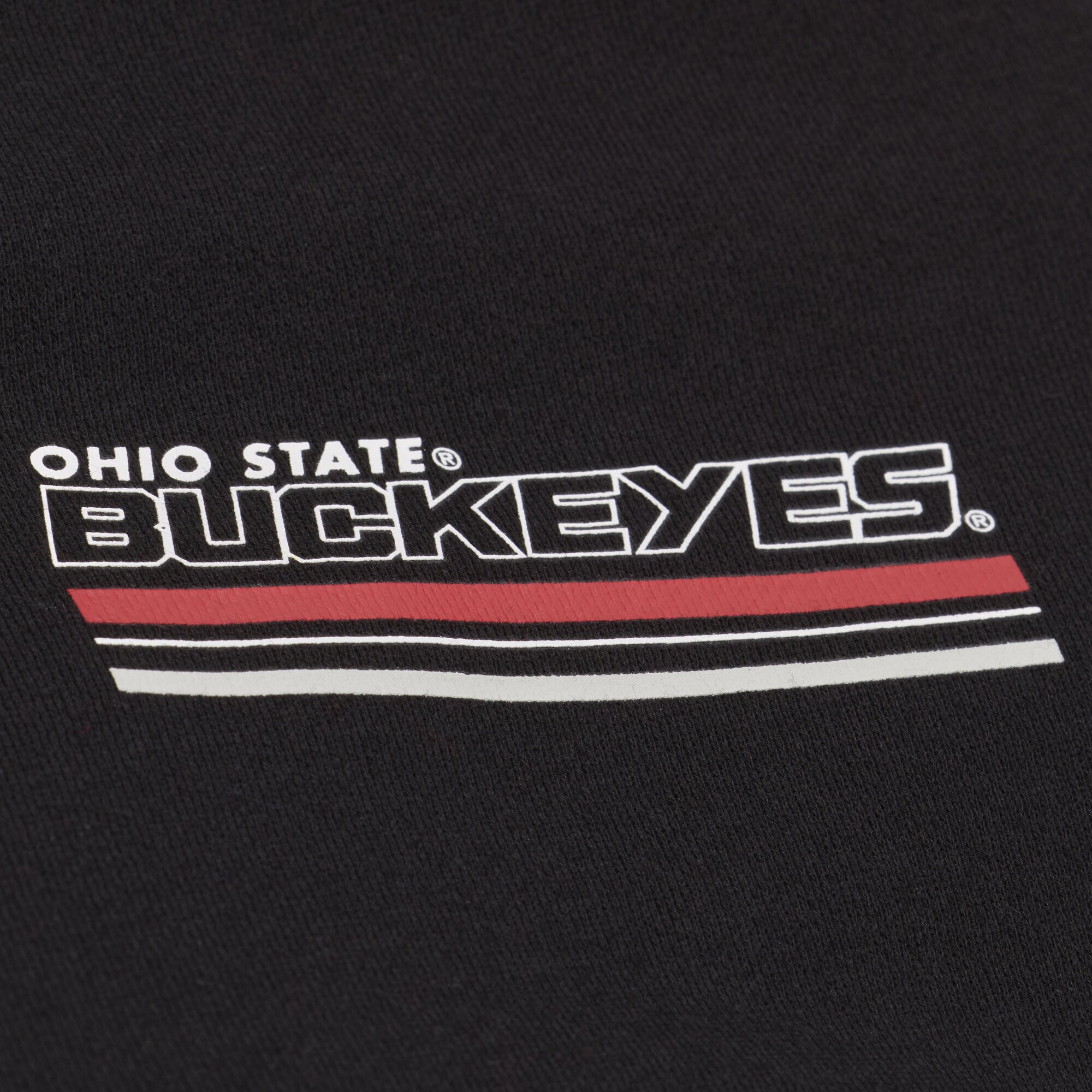 Veste polaire Mitchell & Ness noire pour homme, motif à carreaux triples Ohio State Buckeyes, fermeture boutons-pression.