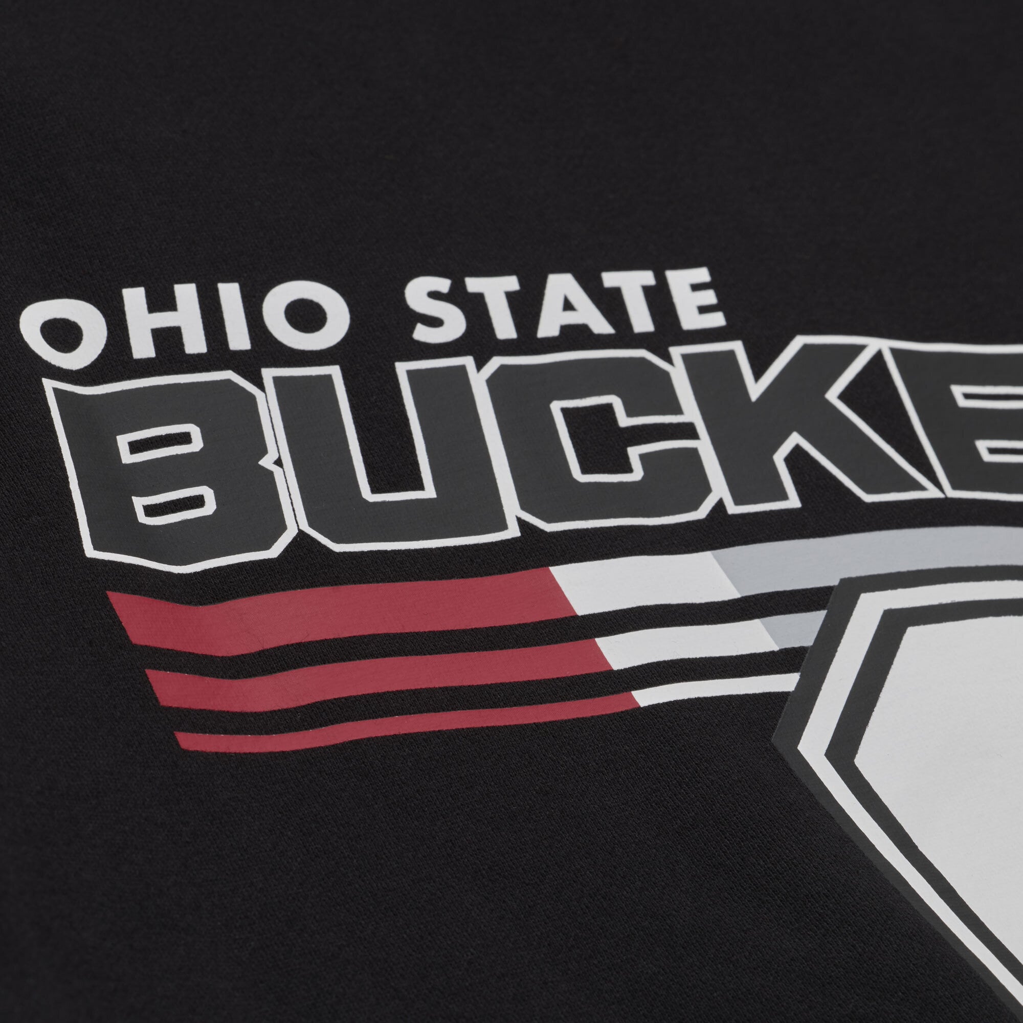 Sweat à capuche en polaire Mitchell & Ness noir carreaux triple motif Ohio State Buckeyes pour homme