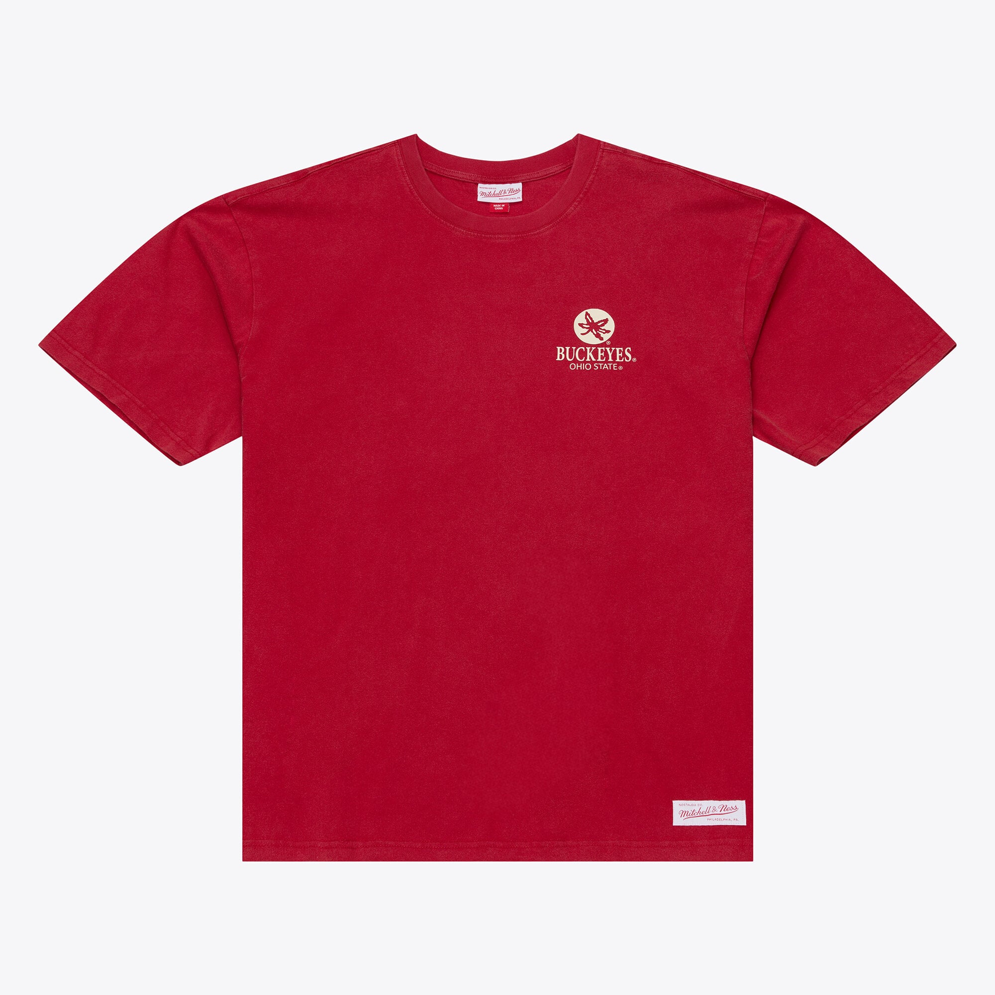 T-shirt Mitchell & Ness Scarlet Ohio State Buckeyes Core Icon pour homme