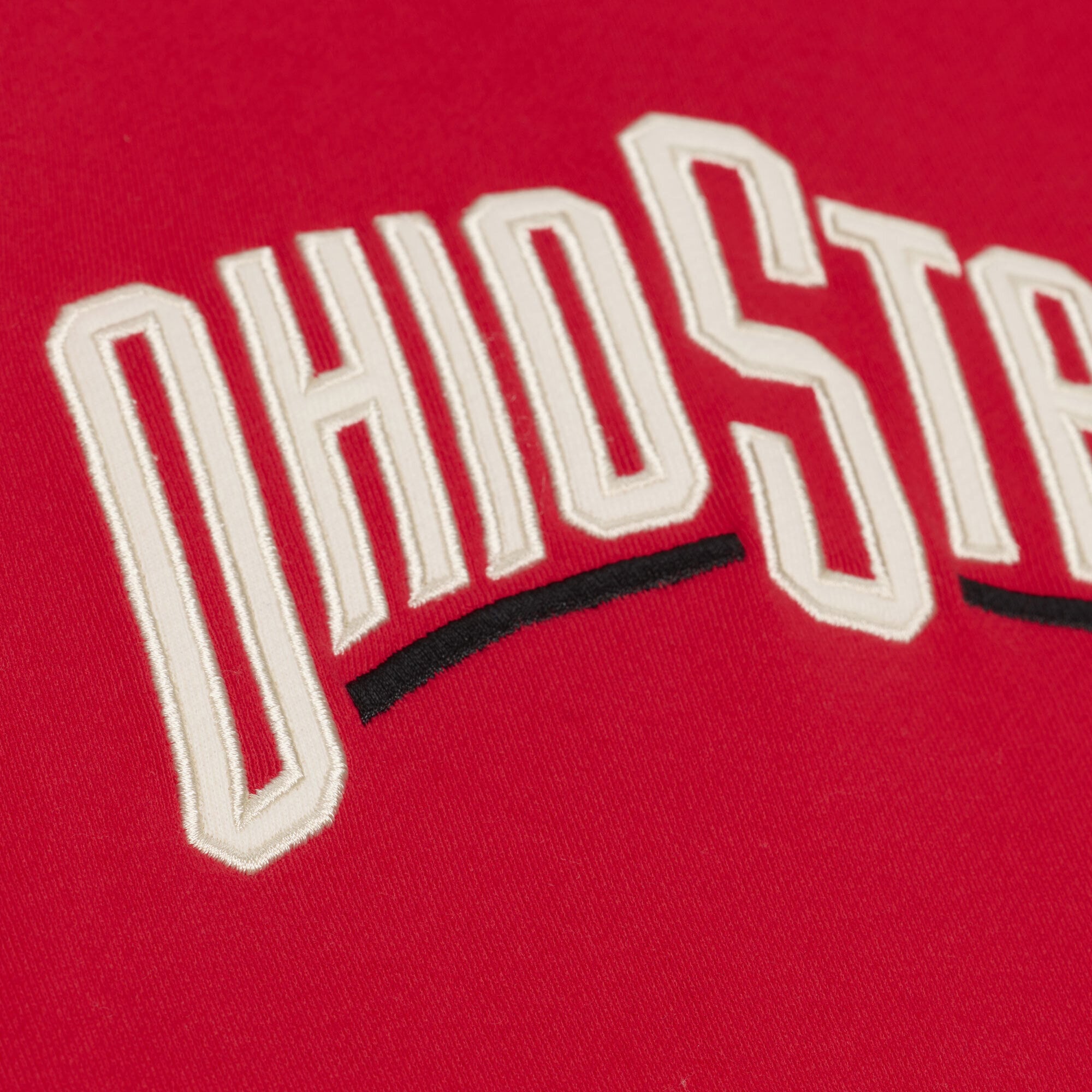 Men's Mitchell & Ness Scarlet Ohio State Buckeyes Retro Roots French Terry Fleece Polo