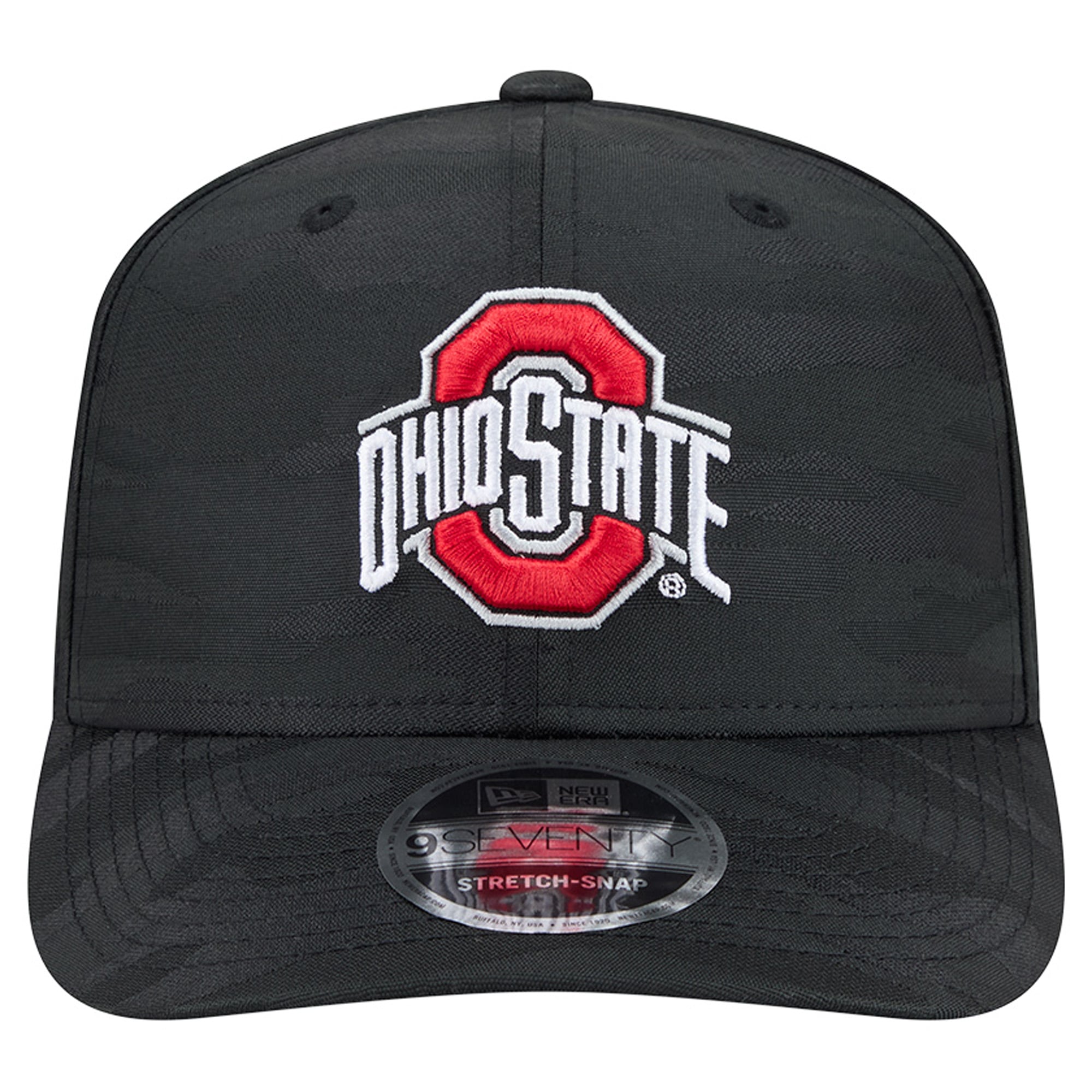 Men's New Era Black Ohio State Buckeyes Perforated Camo 9SEVENTY Adjustable Hat