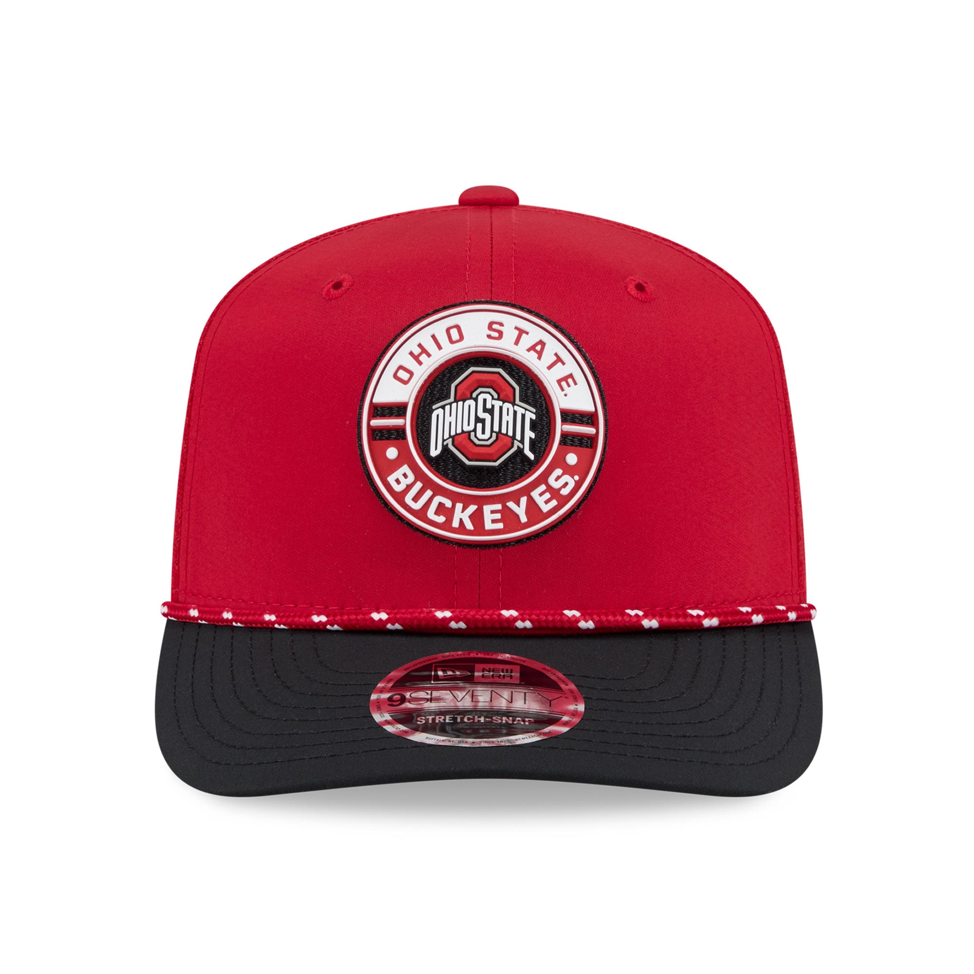 Men's New Era Scarlet Ohio State Buckeyes Rope 9SEVENTY Adjustable Hat