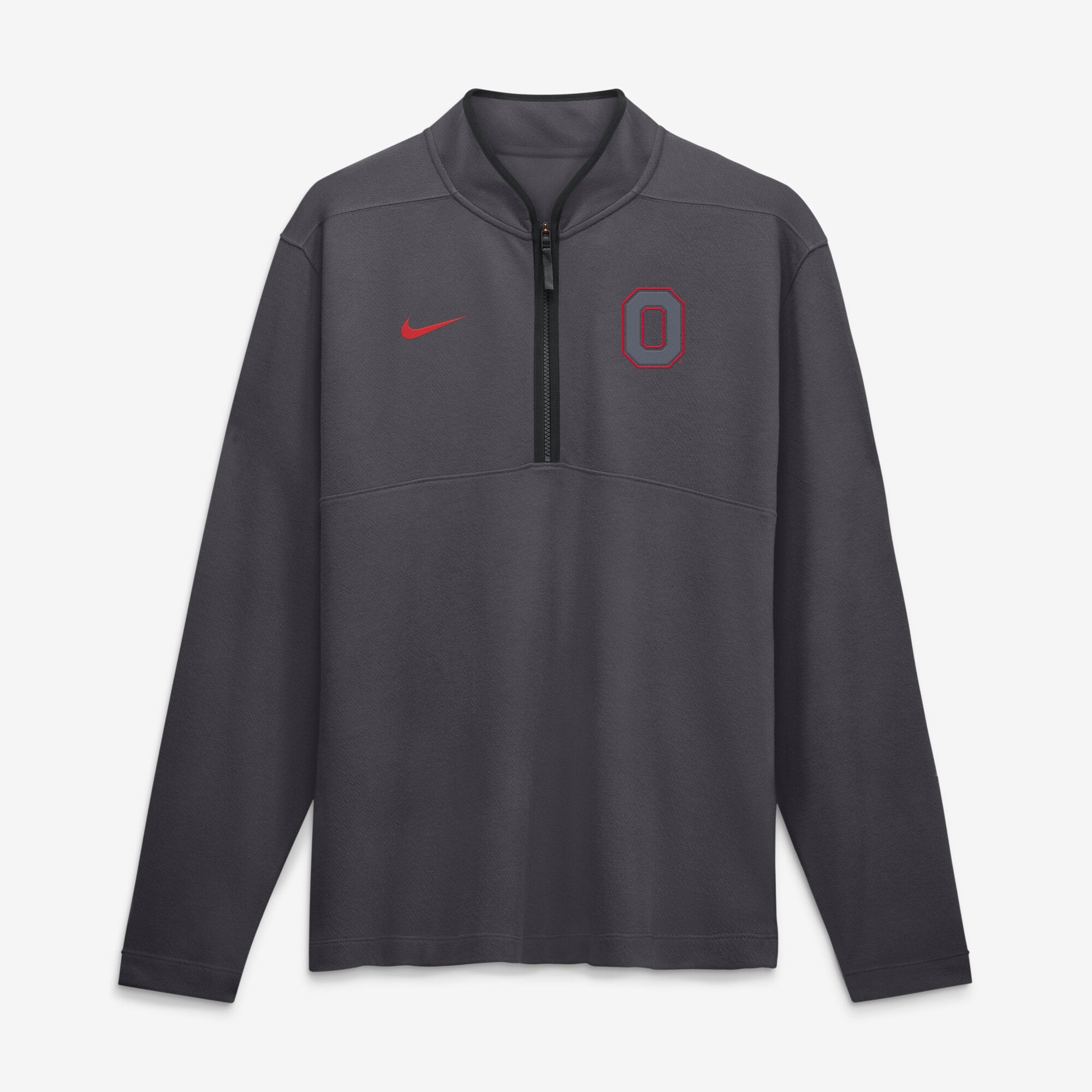 Pull-over Nike Dri-FIT demi-zip anthracite Ohio State Buckeyes pour homme