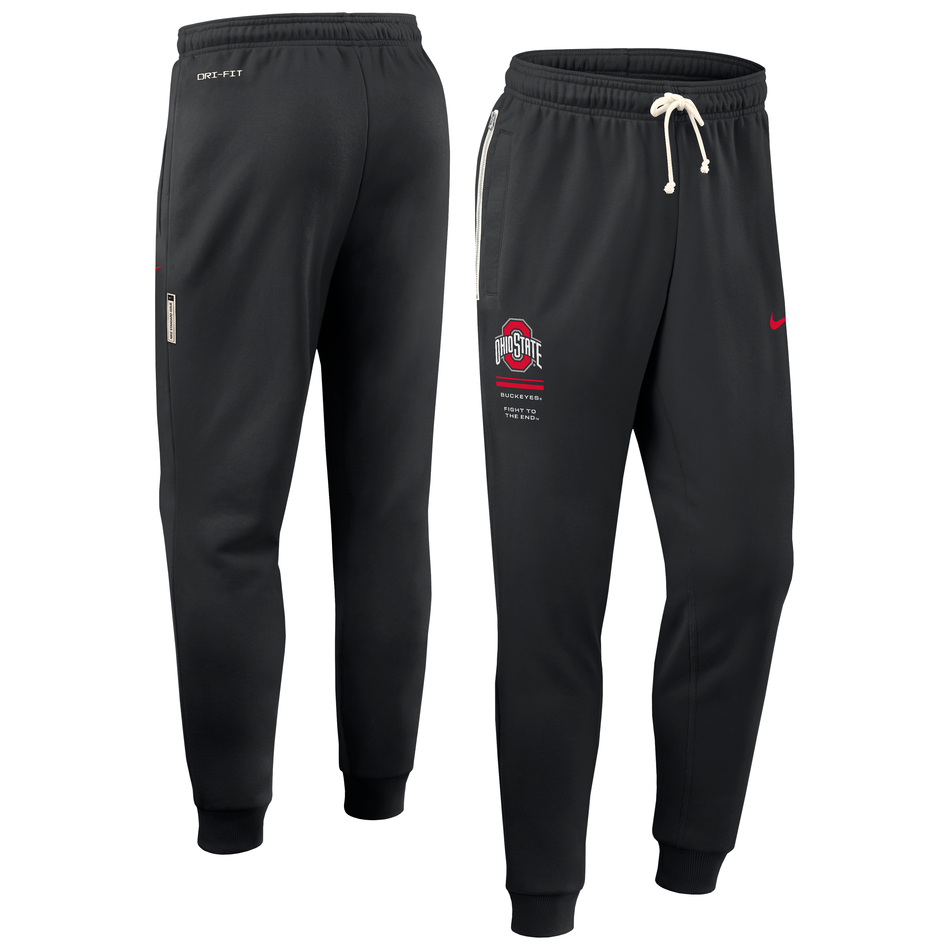 Men's Nike Black Ohio State Buckeyes 2026 Sideline Standard Issue Dri-FIT Taper Pants