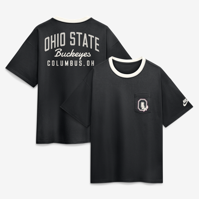 Ohio State Buckeyes Nike Contrast Trim Legacy Max90 Pocket T-Shirt - Black