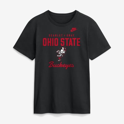  Ohio State Buckeyes Nike Legacy Stacked Established T-Shirt - Black