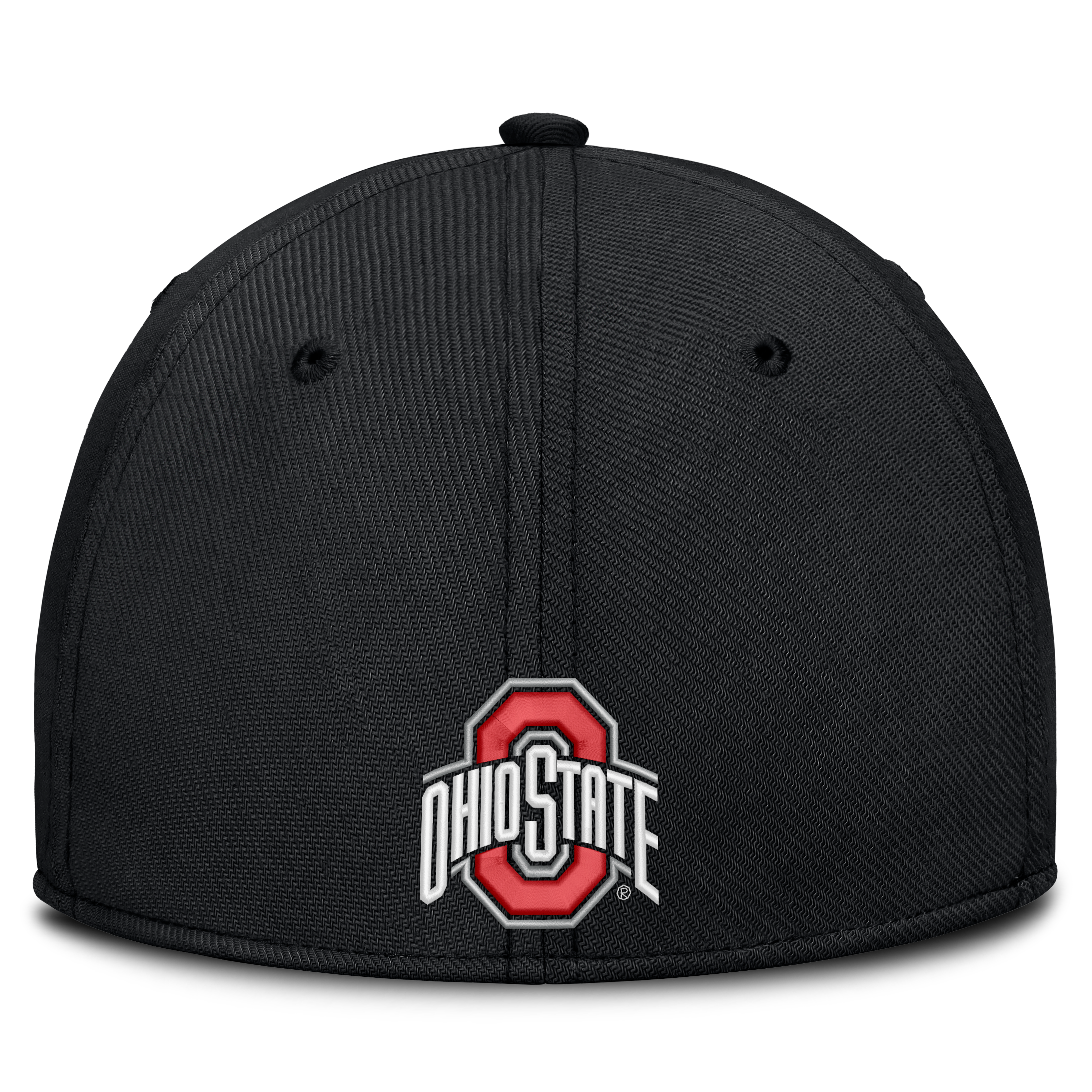 Casquette Nike noire pour homme Ohio State Buckeyes Letter Rise SwooshFlex Dri-FIT