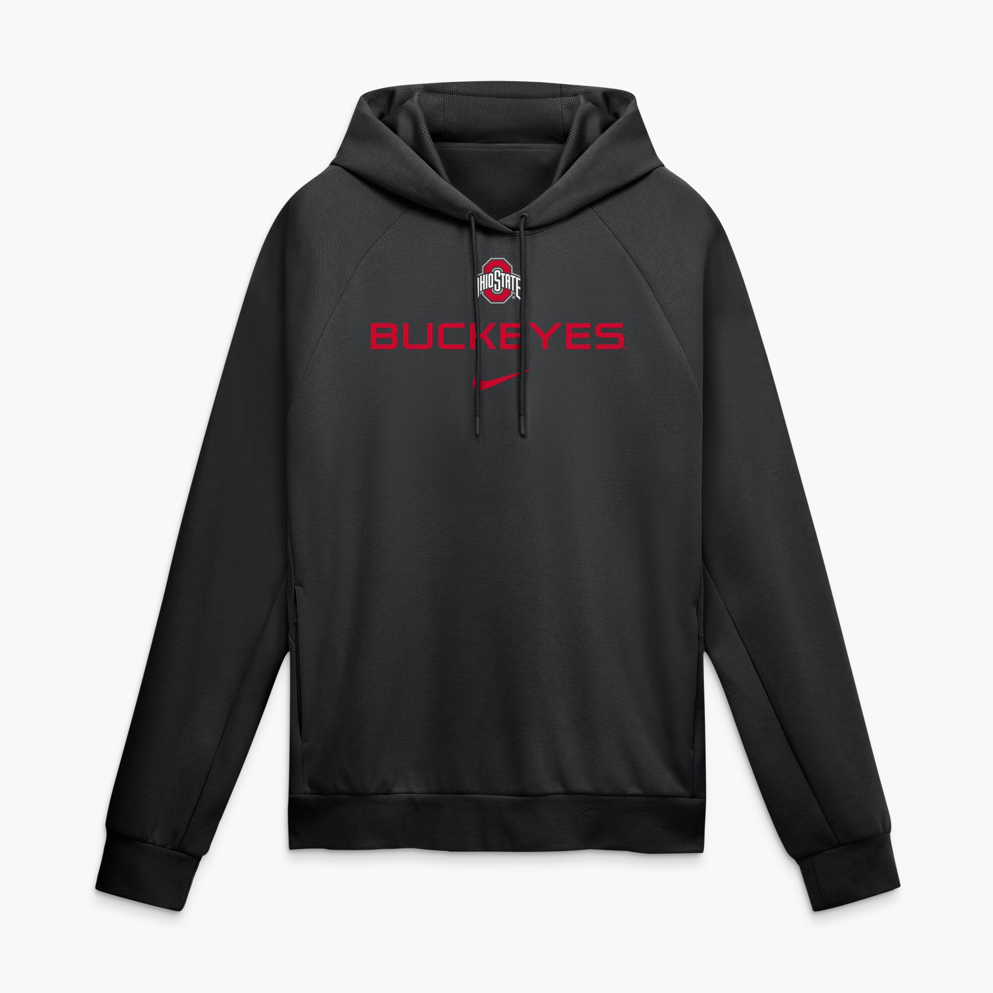 Men's Nike Black Ohio State Buckeyes Premium Performance Raglan Dri-FIT Hoodie