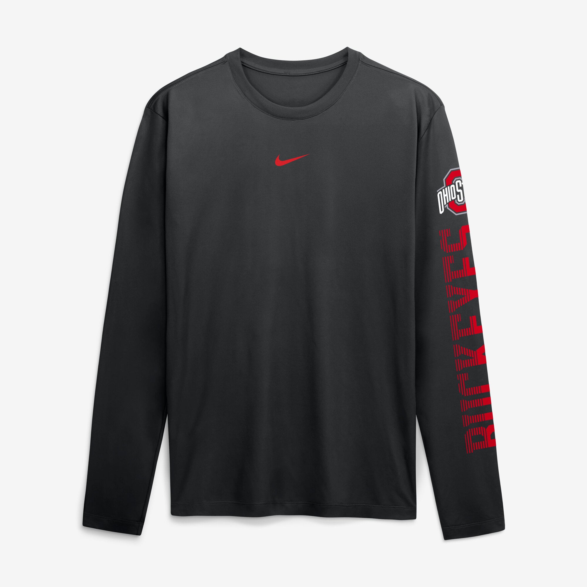 Men's Nike  Scarlet Ohio State Buckeyes Primetime Logo Sleeve Legend Dri-FIT Long T-Shirt