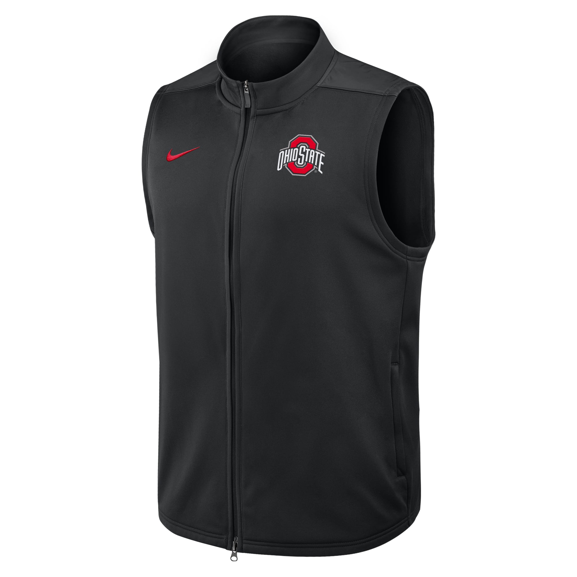 Gilet zippé Nike blanc Ohio State Buckeyes Primetime Victory Therma-FIT pour homme