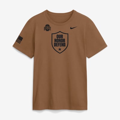 Ohio State Buckeyes Nike 2026 Military Appreciation Sideline Dri-FIT T-Shirt - Brown