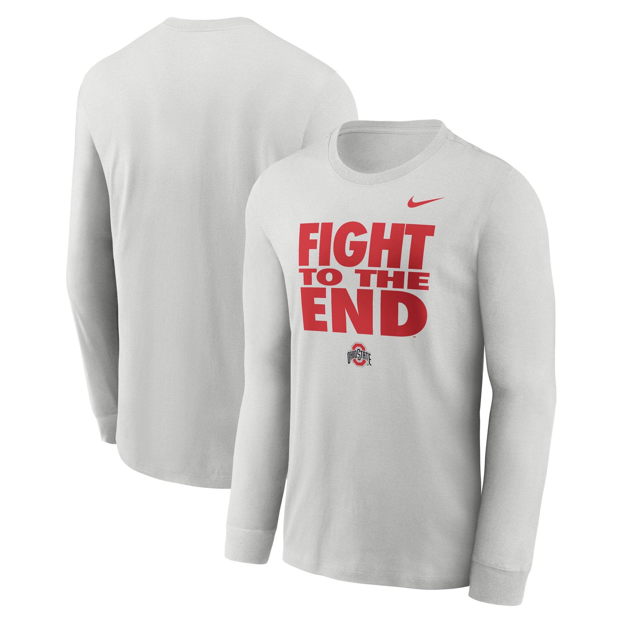Men's Nike  Scarlet Ohio State Buckeyes 2026 Sideline Slogan Dri-FIT Long Sleeve T-Shirt