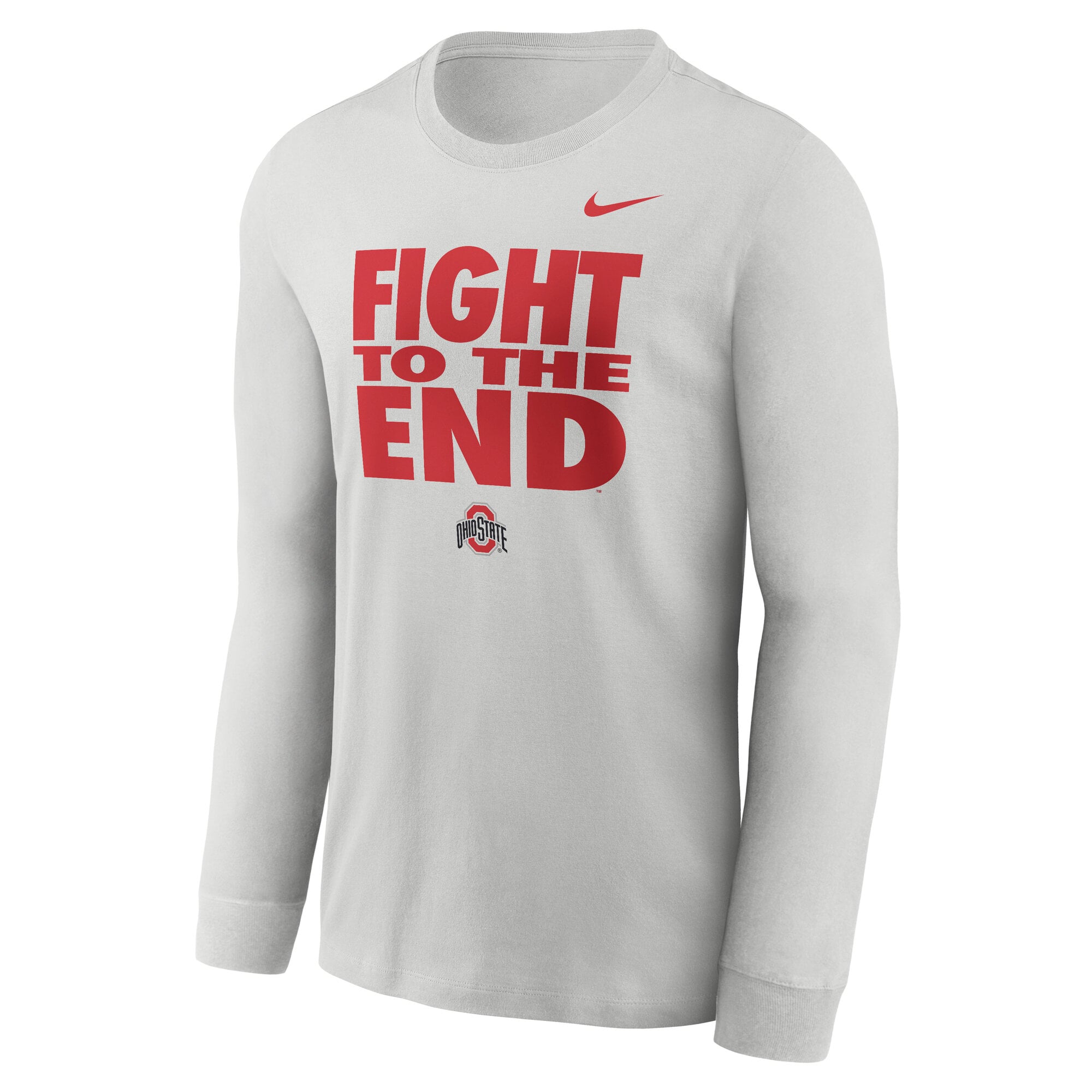 Men's Nike  Scarlet Ohio State Buckeyes 2026 Sideline Slogan Dri-FIT Long Sleeve T-Shirt