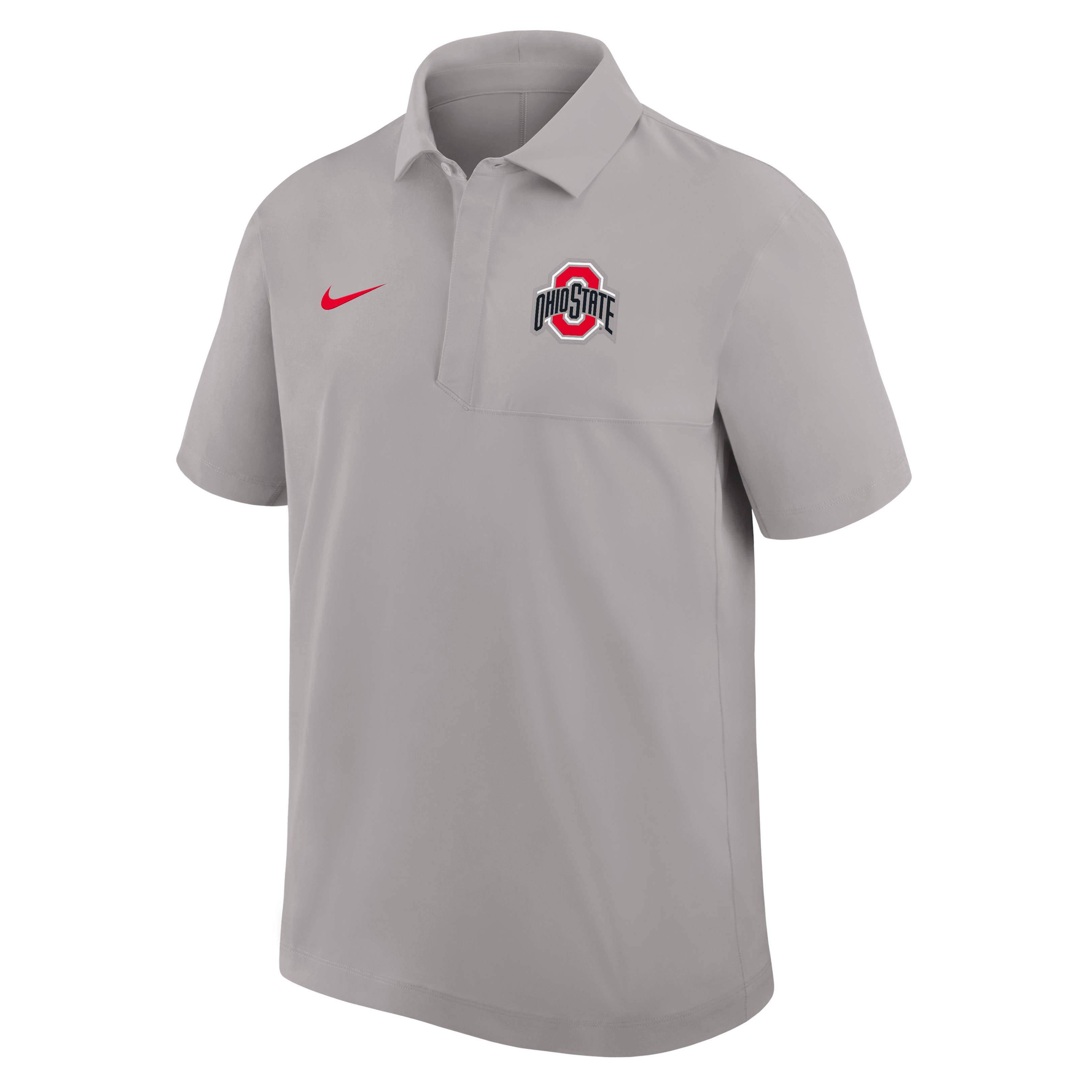 Men's Nike Gray Ohio State Buckeyes Coaches Sideline Dri-FIT Polo
