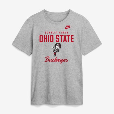  Ohio State Buckeyes Nike Legacy Stacked Established T-Shirt - Gray
