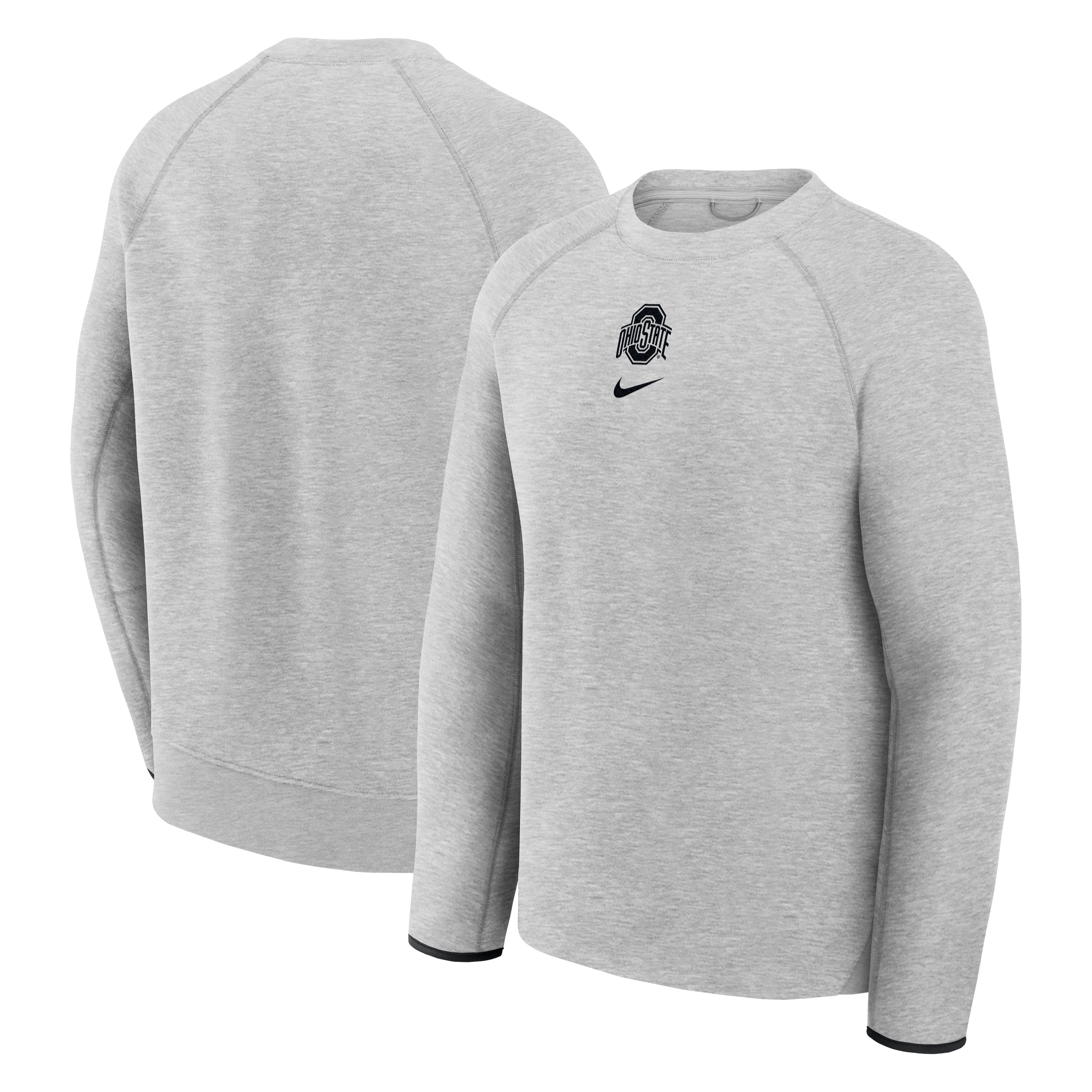 Sweat-shirt raglan en polaire technique Nike Stone Ohio State Buckeyes pour homme