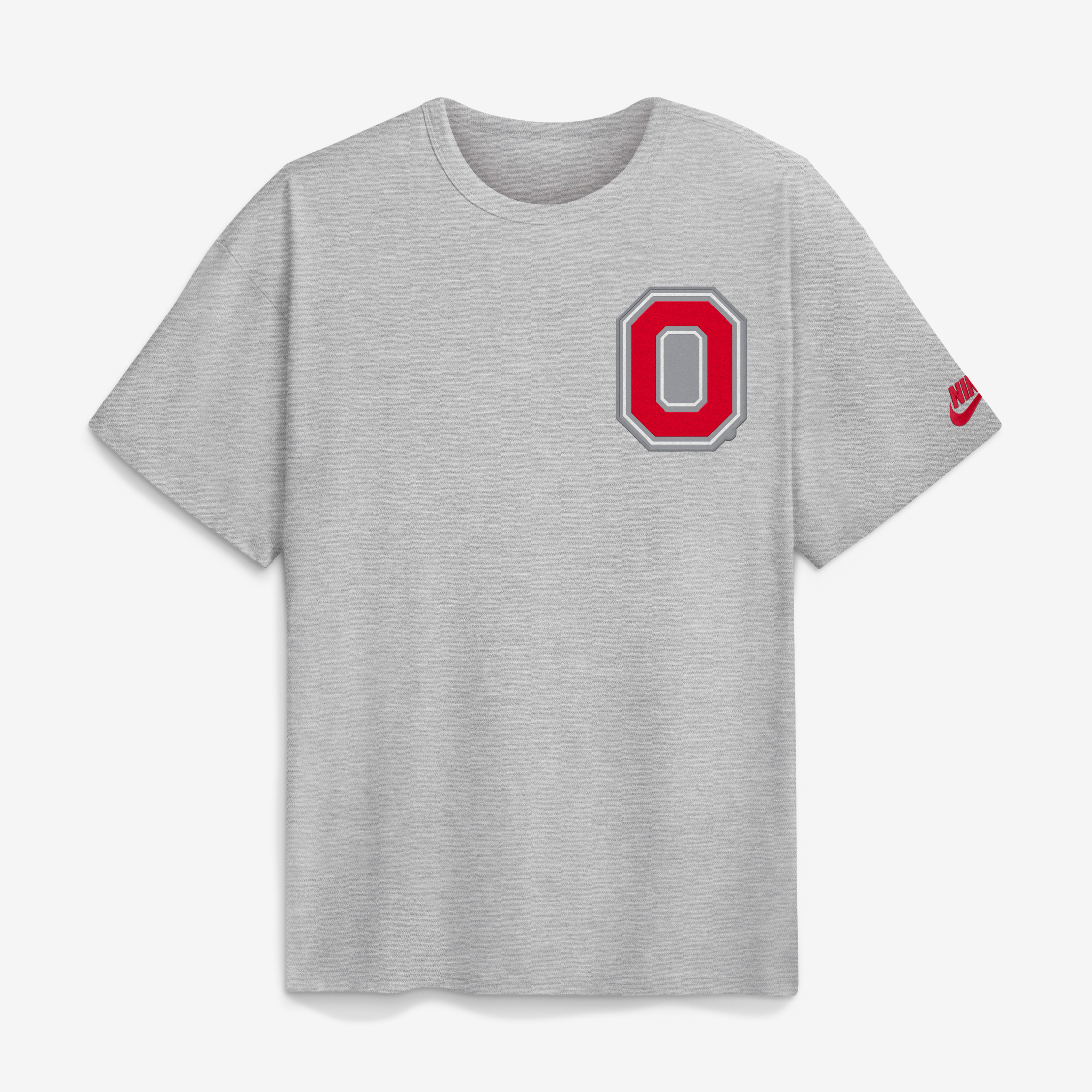 Men's Nike Heather Gray Ohio State Buckeyes Legacy Logo Max90 T-Shirt