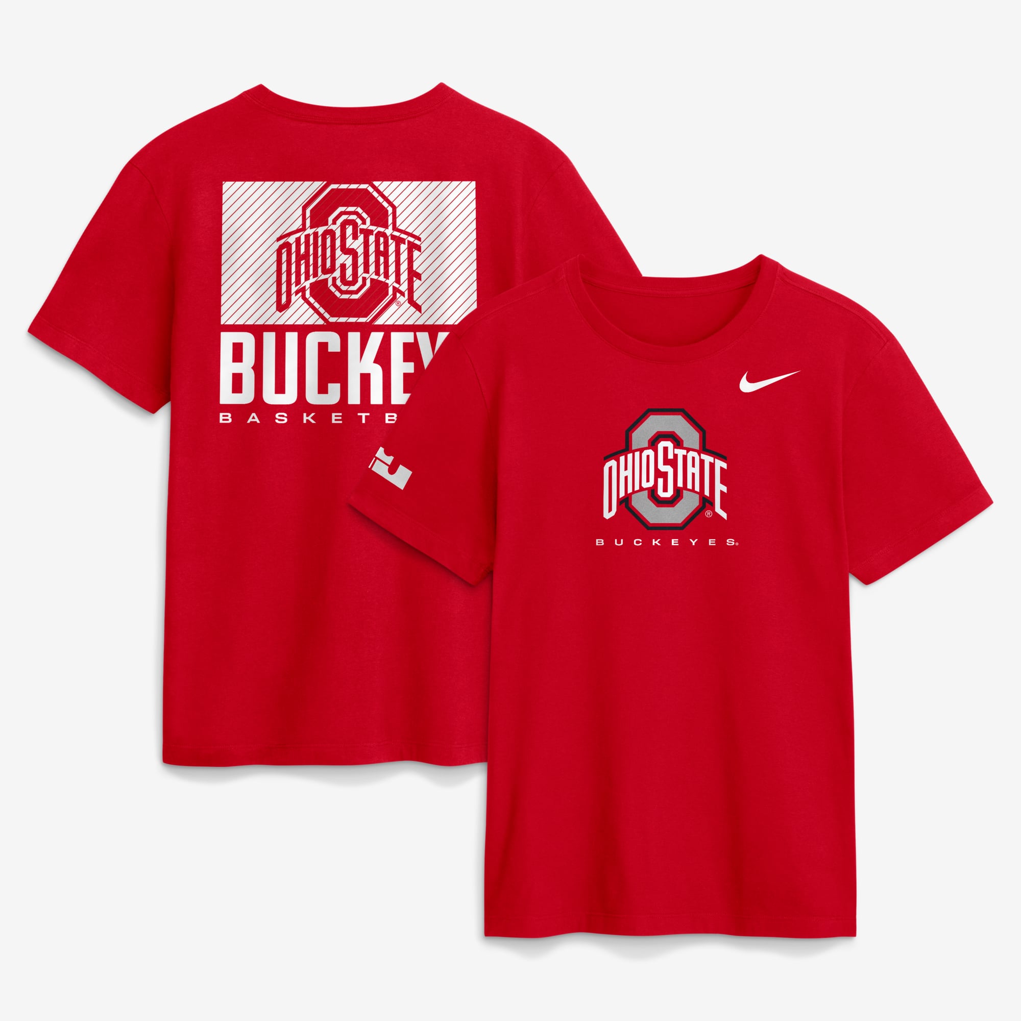 T-shirt Nike LeBron James Scarlet Ohio State Buckeyes Courtside Dri-FIT pour homme