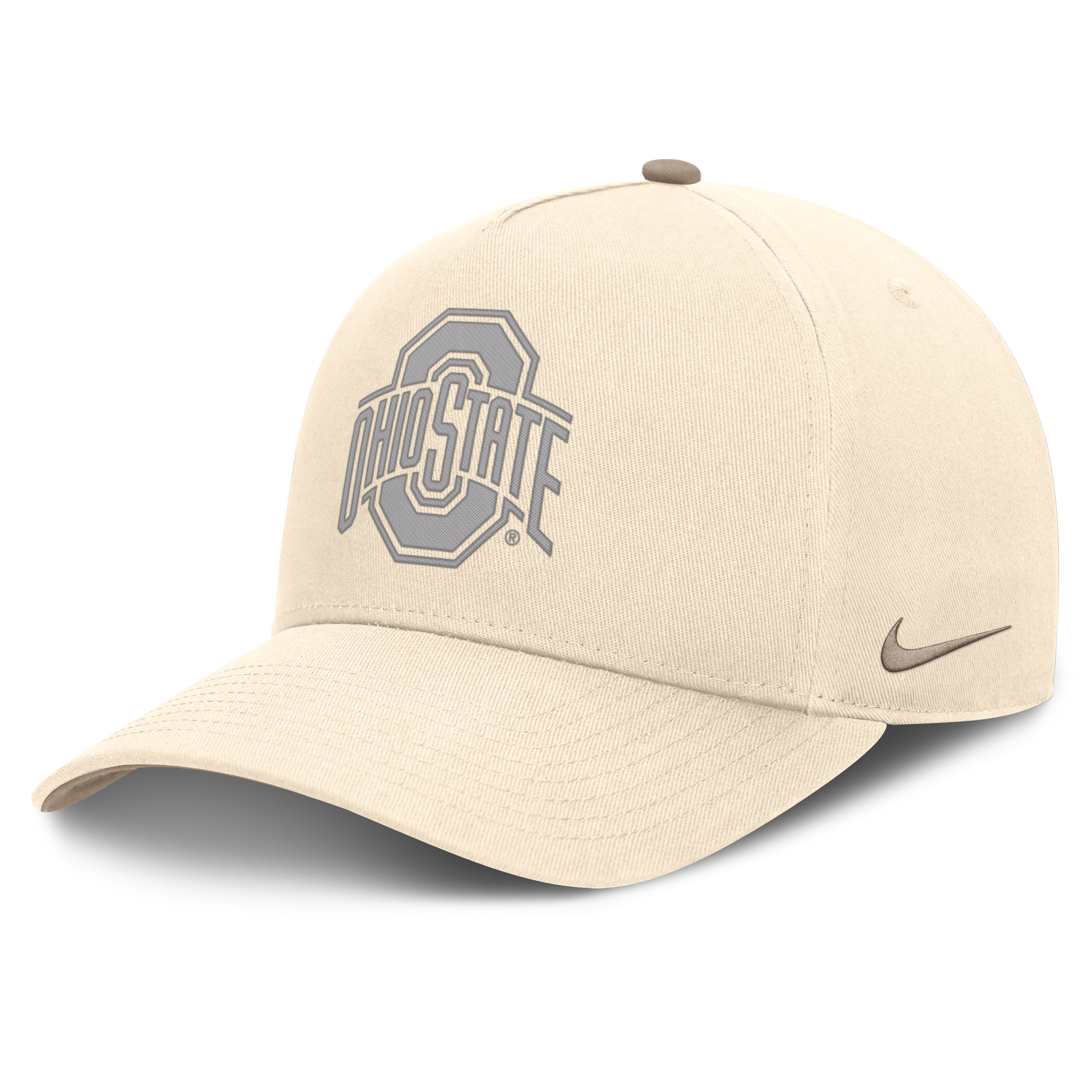 Casquette ajustable Nike Natural Ohio State Buckeyes Rise pour homme