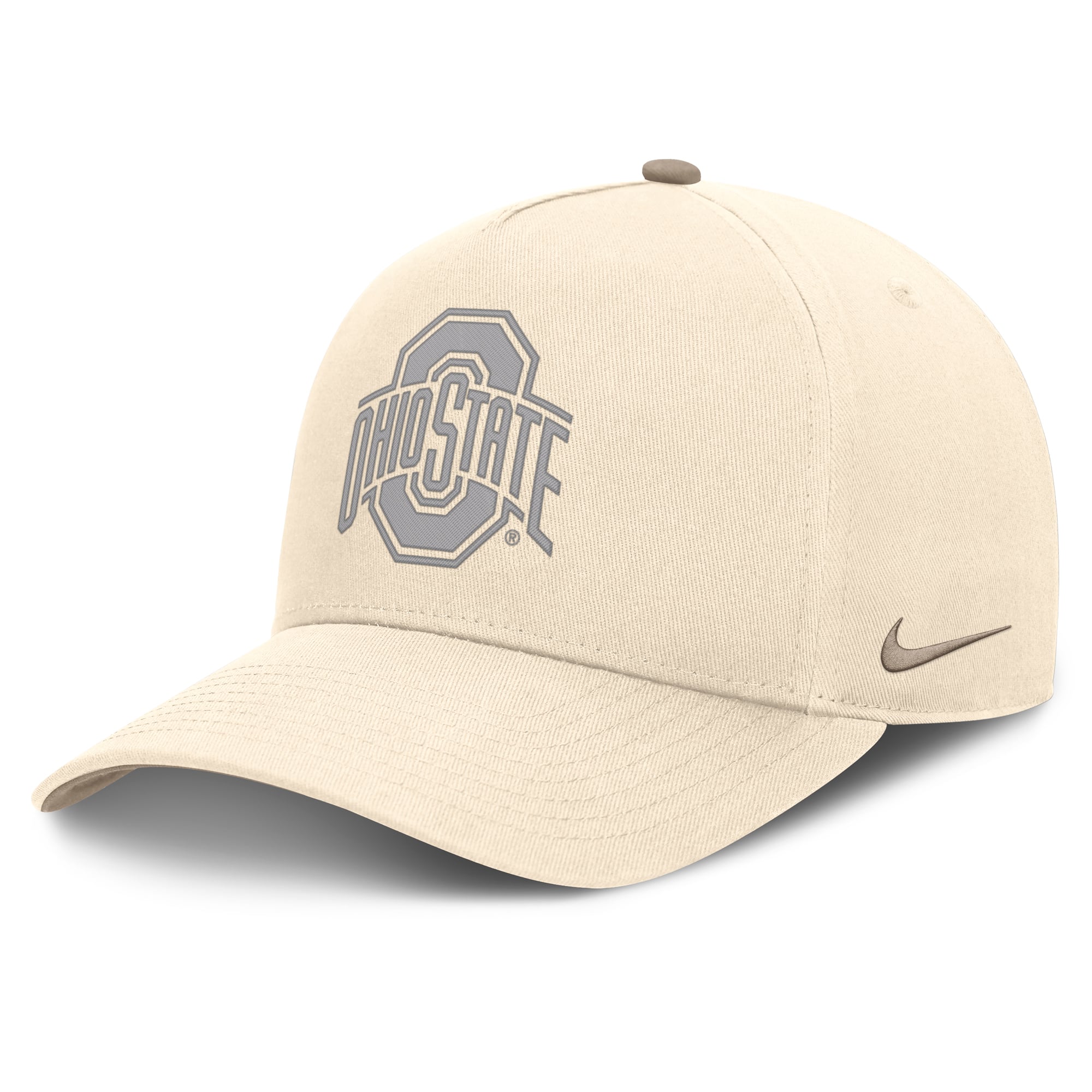 Casquette ajustable Nike Natural Ohio State Buckeyes Rise pour homme